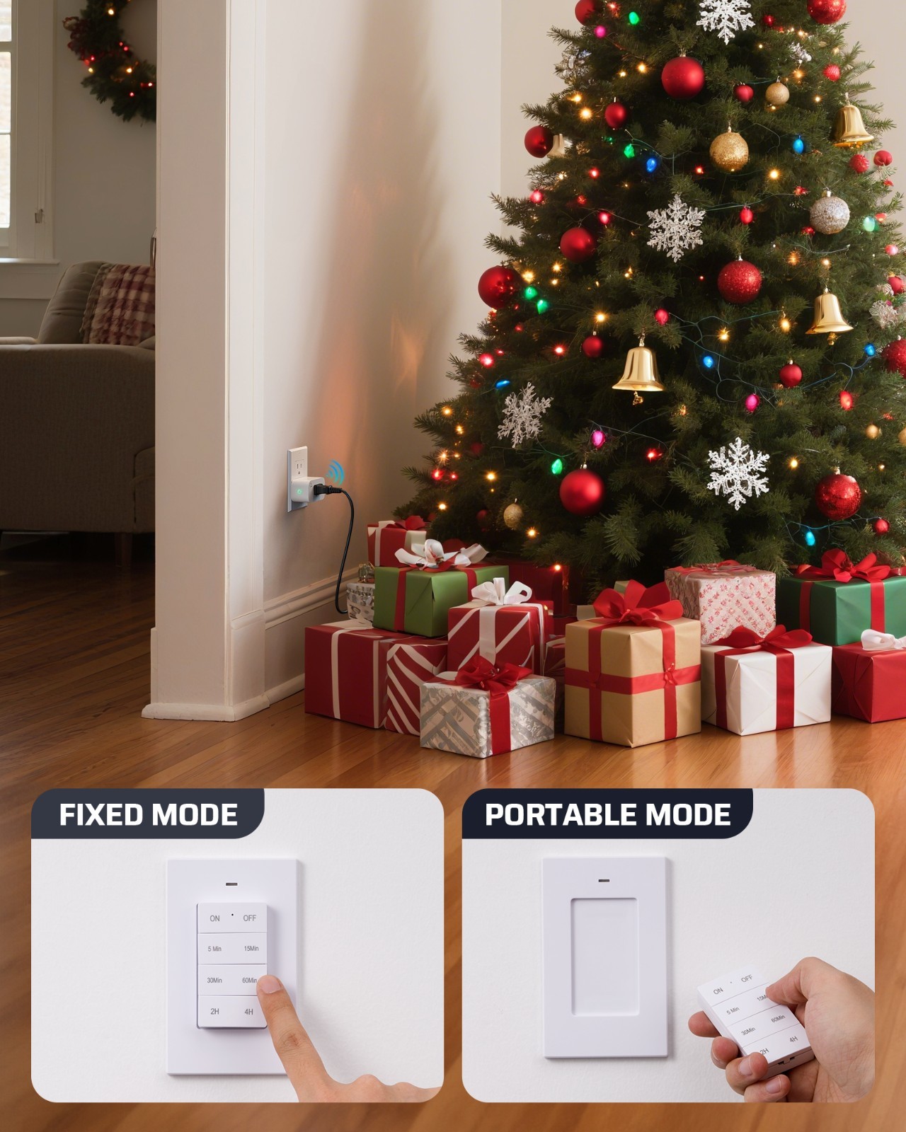 DEWENWILS Remote Control Outlet with Timer,Indoor Remote Timer Outlet,FCC Listed