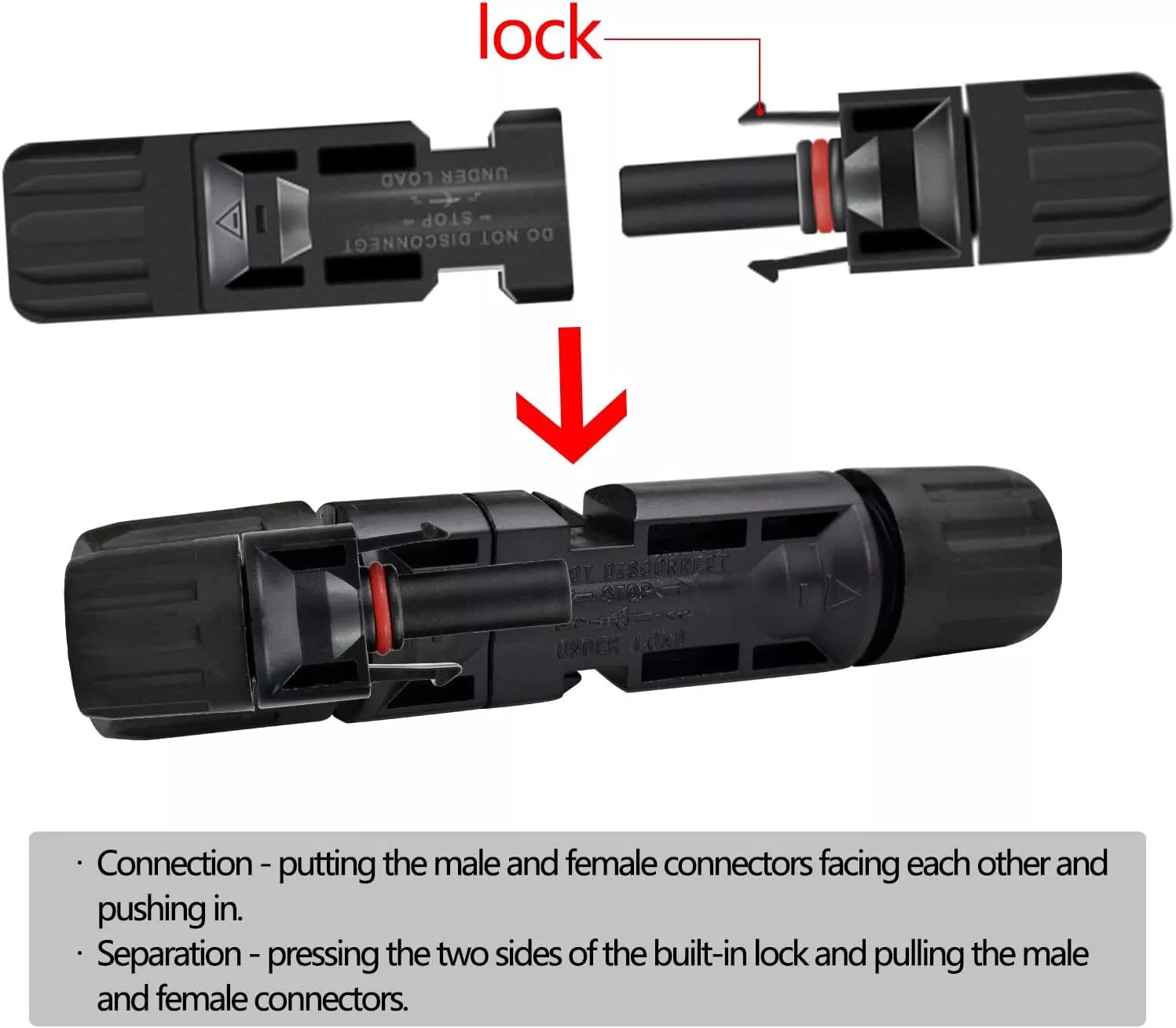 10/20/50/100/400 Pairs Male Female Solar Cable Connectors For DIY Solar Panel US