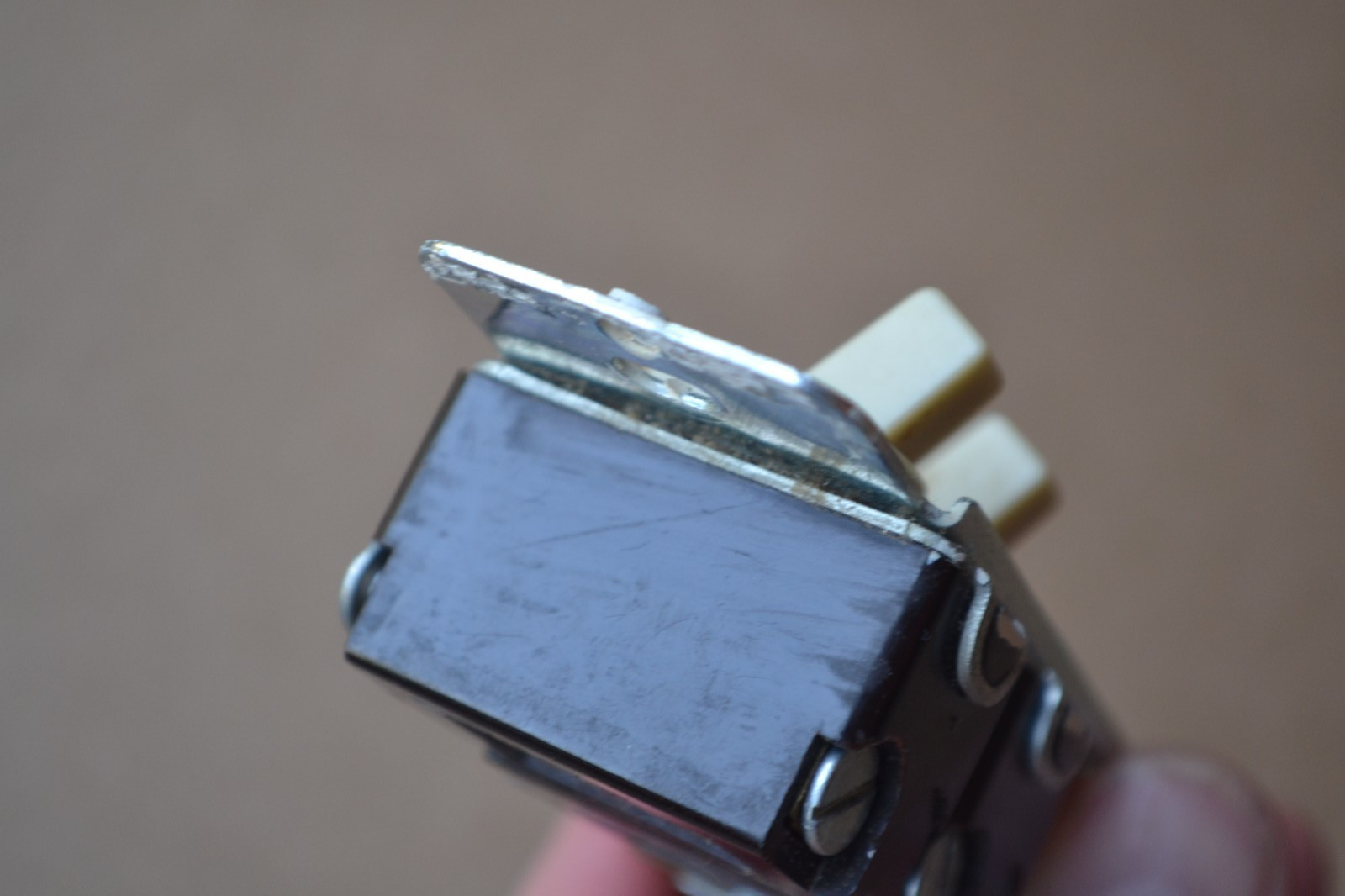Vint. Slater Single Despard Toggle Switches W/Pilot Light. Uniline Cover. Ivory