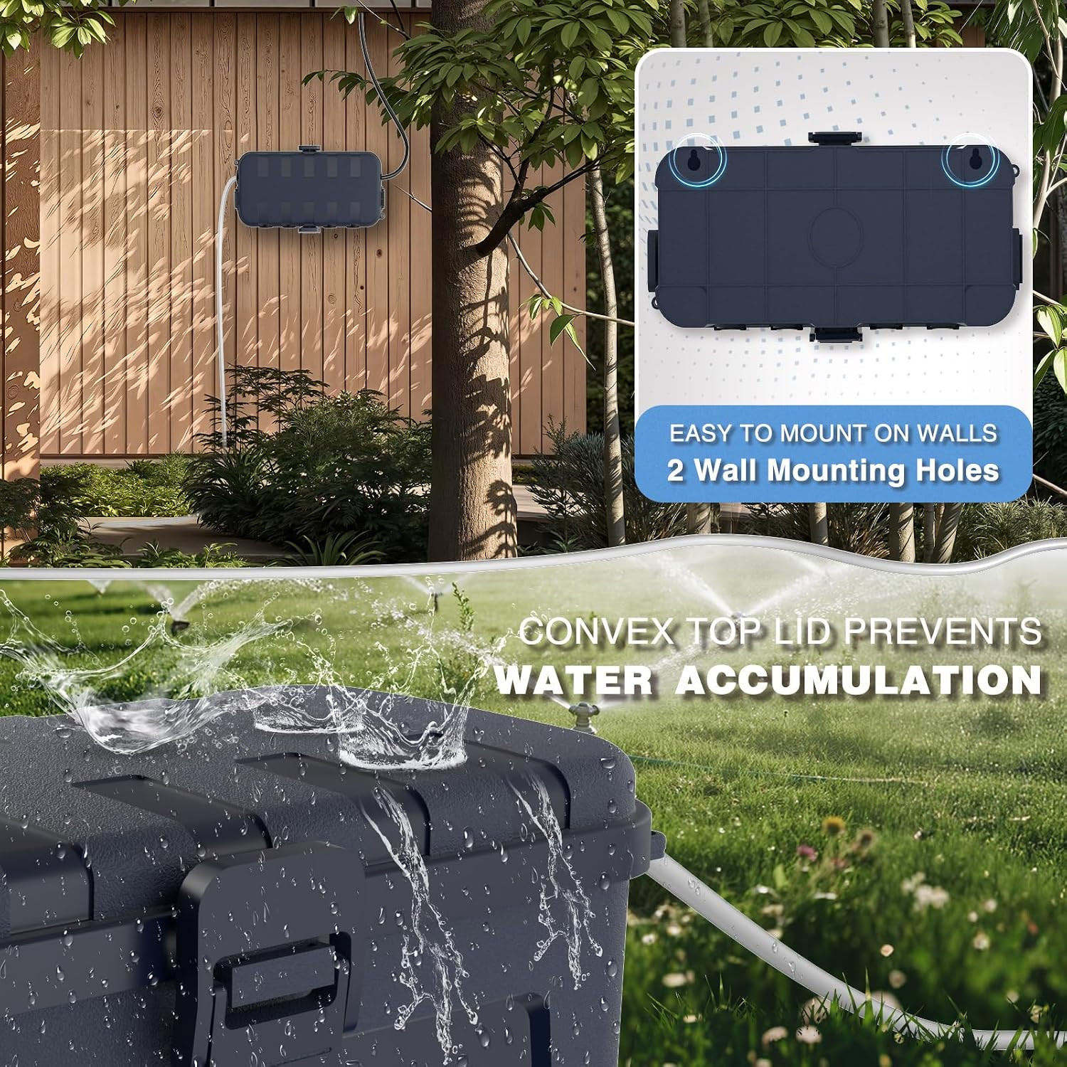 Medium Outdoor Electrical Box , IP54 Waterproof Extension Cord Cover