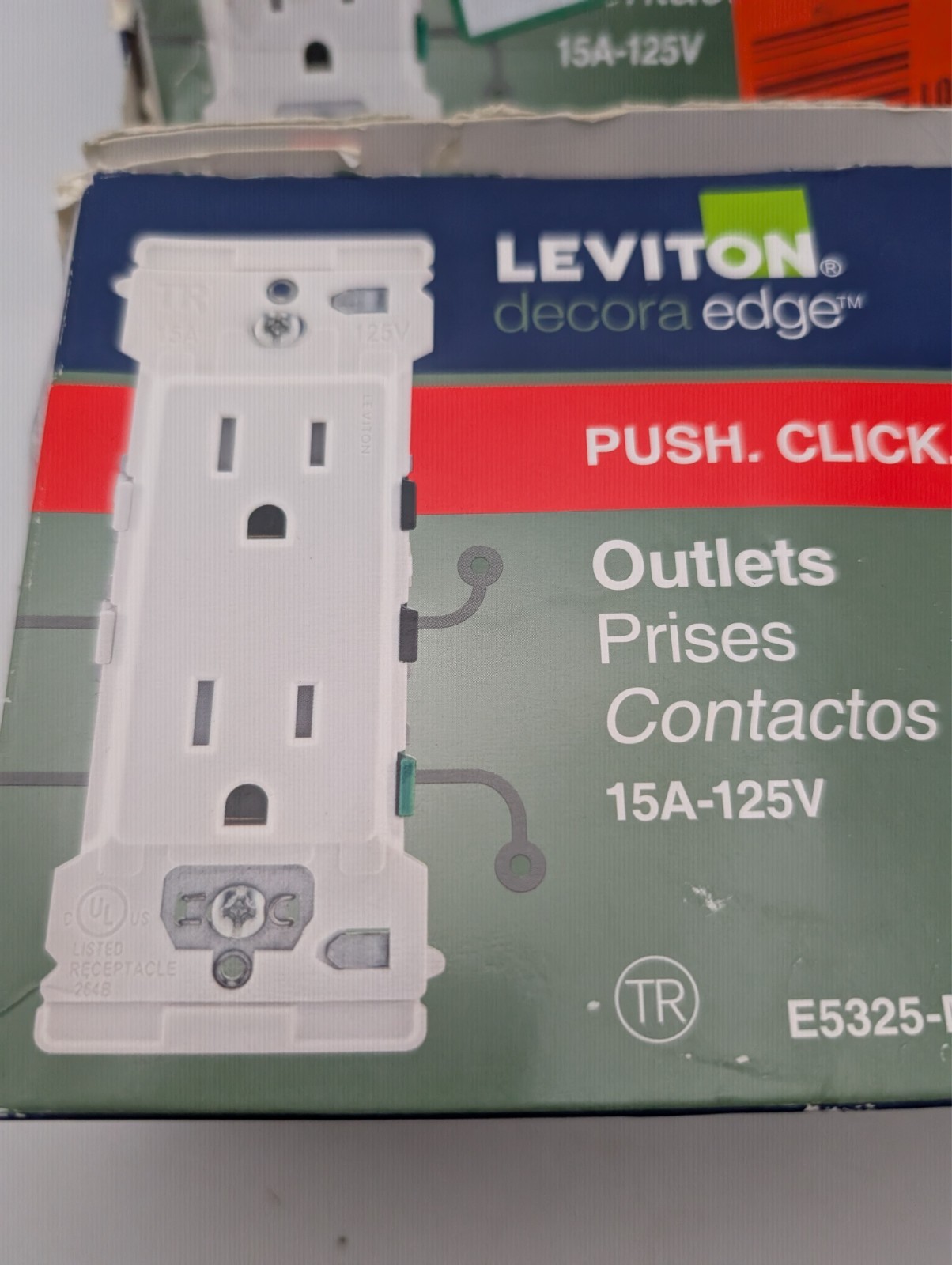 Lot 2x 10Pk Leviton Decora Lever Edge 15A 125 V Tamper Resistant Duplex Outlet