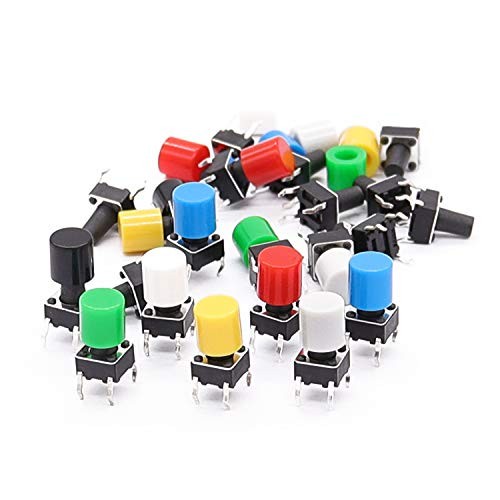/ 140 Pcs 6×6×9mm Multicolored Momentary Tactile Tact Push Button Switch