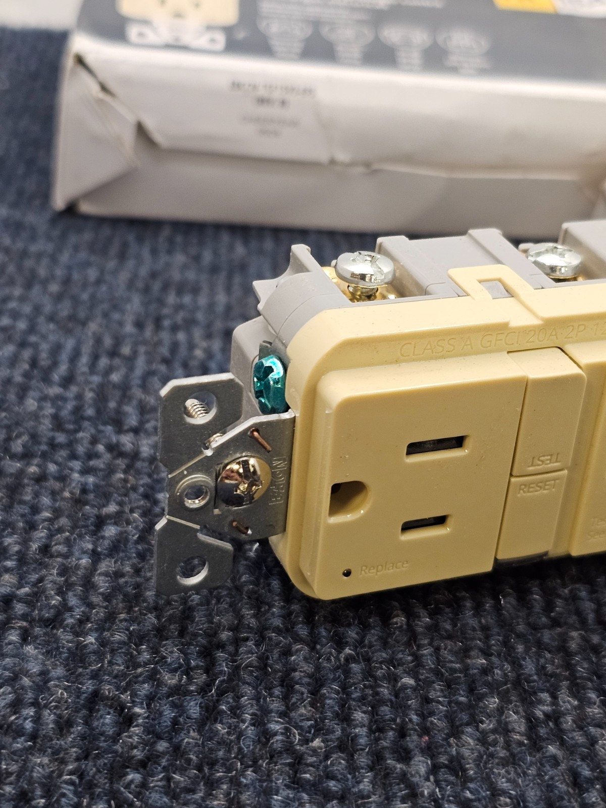 (QTY 3) Eaton TRGF15V-3-L: 15A Tamper Resistant Duplex Receptacle – Ivory