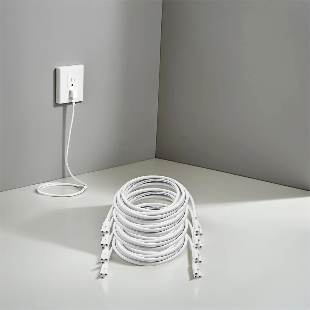 5FT T5 T8 Tube Light Fixture LED Linkable Cord, Double end Connector Cable, P