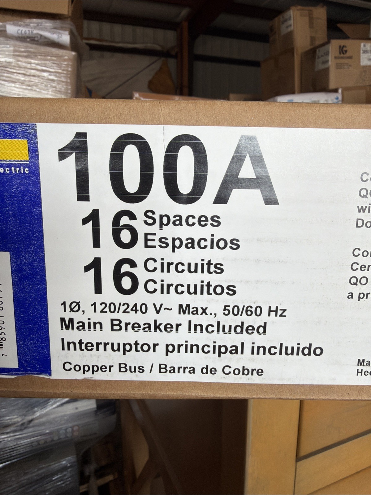 SQUARE D QO116M100RB 100A MCB 240V 1PH 16CKT LOADCENTER OUTDOOR W/COVER