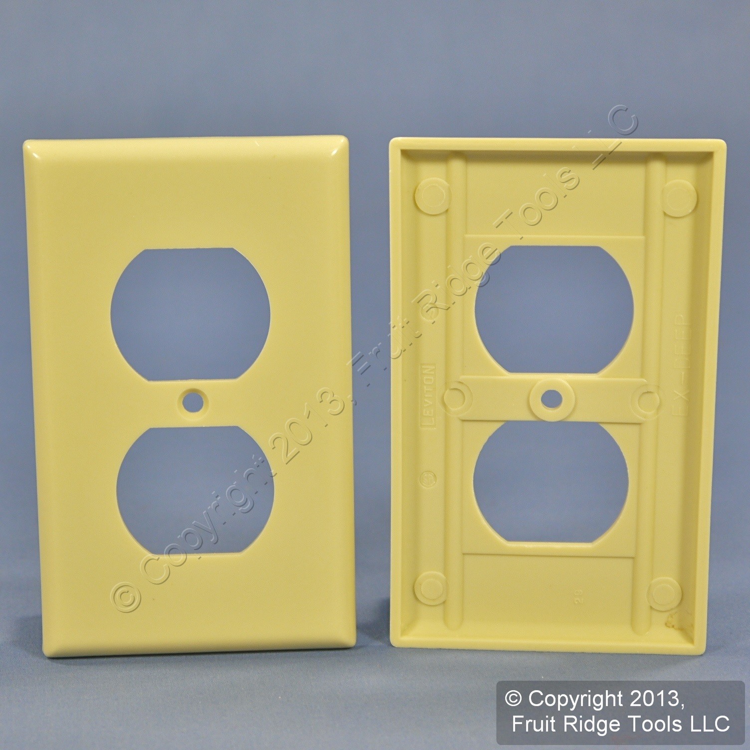 Leviton 86303 Ivory 1-Gang Duplex Outlet Plastic X-Deep Wallplate Covers 25pcs