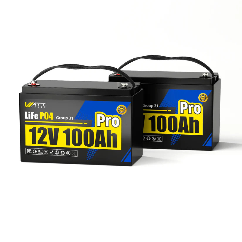 2Pack 12V 100Ah LiFePO4 Lithium Battery EV Grade A+ Cells Group 31 Solar Marine
