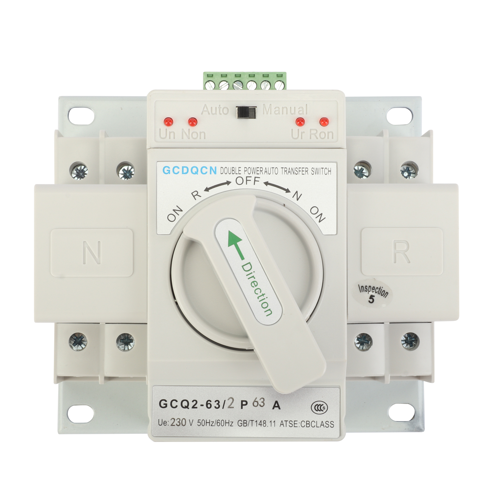 2 Pole 63Amp 220V Home Dual Power Automatic Transfer Switch Mini Electrical ATS