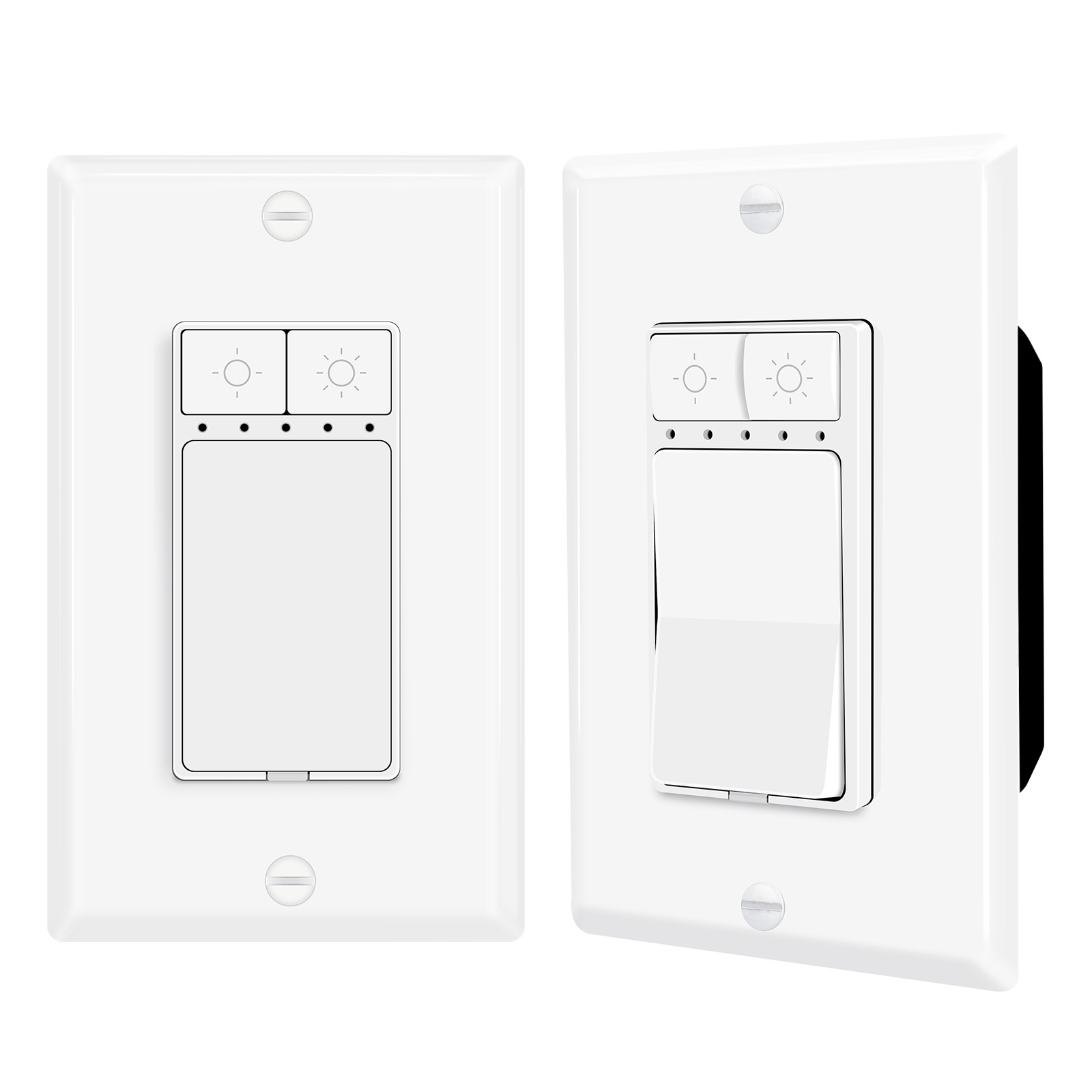 10Packs Single Pole Dimmer Switch for Dimmable 150W LED CFL Lights 600W Halogen