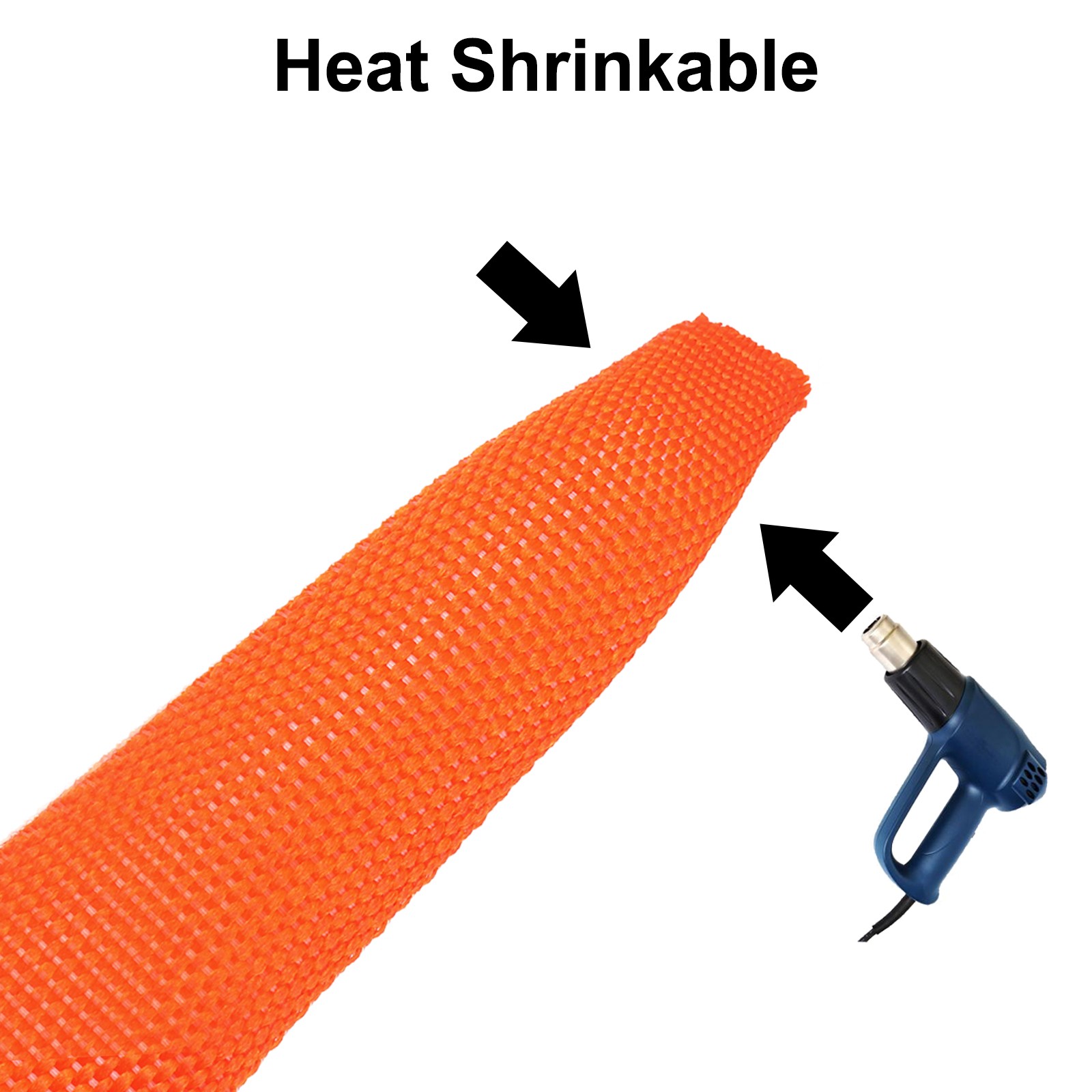 Braided Cable Sleeves Heat Shrinkable Fabric Sleeving, 1 9/16″ 3ft