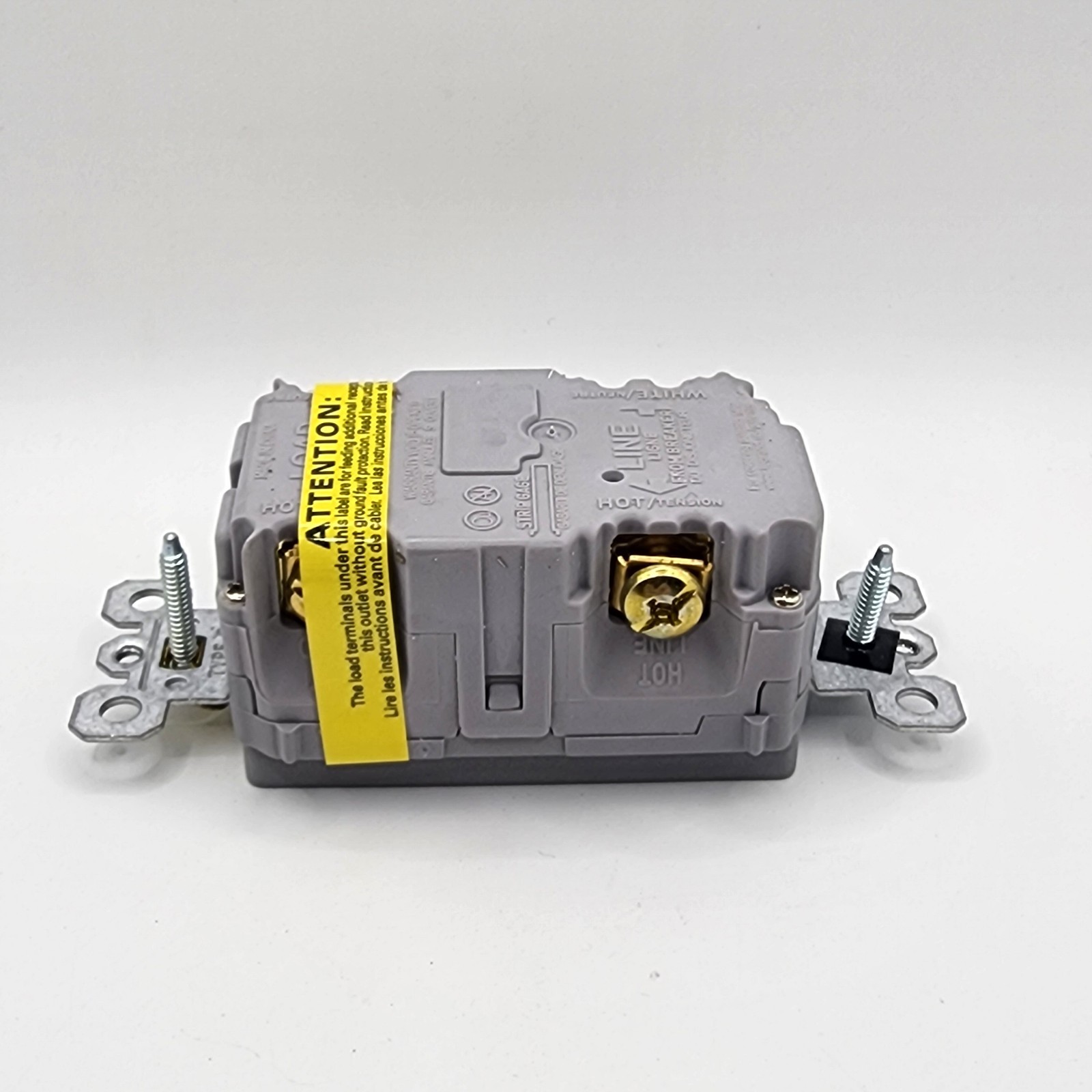 Radiant 1597GRY 15A 125V GFCI Self-Test Gray Outlet