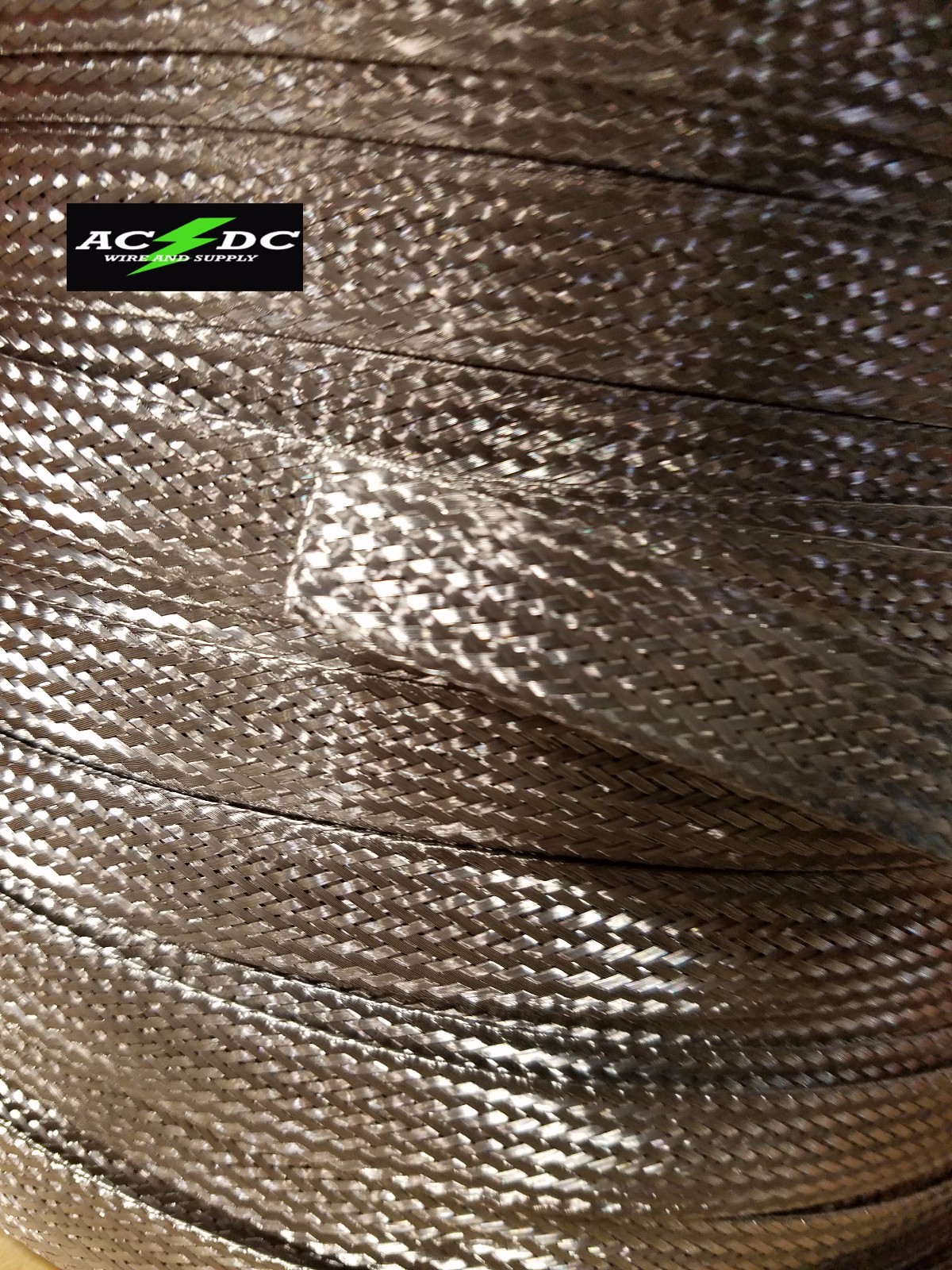 Stainless Steel FLAT Braid Sleeving 304 – 3/8″ – length 25 ft USA MADE