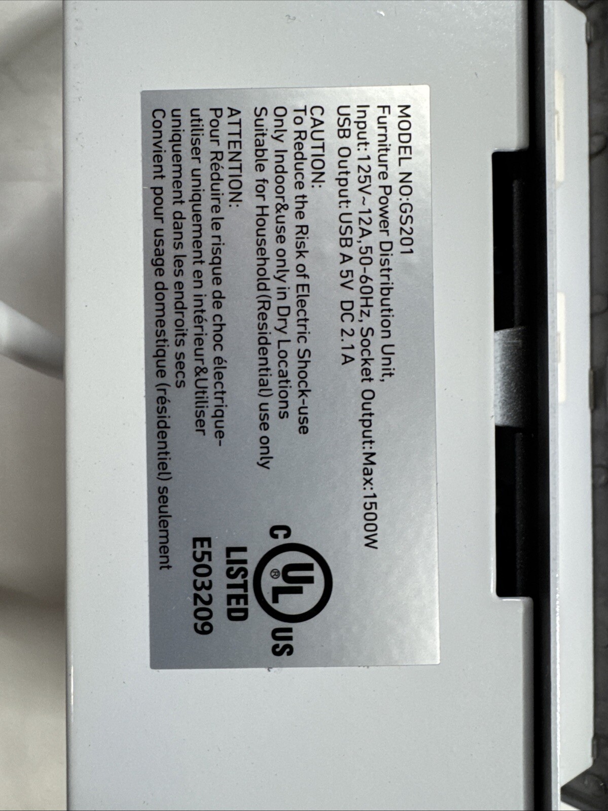 Pop Up Power Strip Recessed Electrical Outlet Connectivity Box GS201
