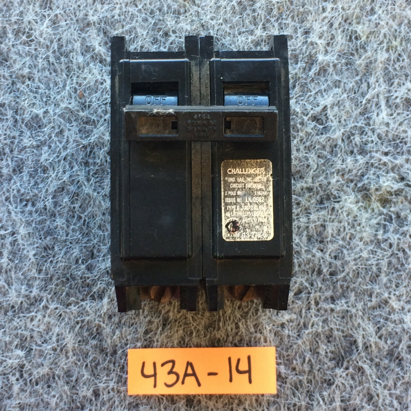 70 Amp Challenger C270 70A 2 Pole Type C Circuit Breaker 1 year Warranty