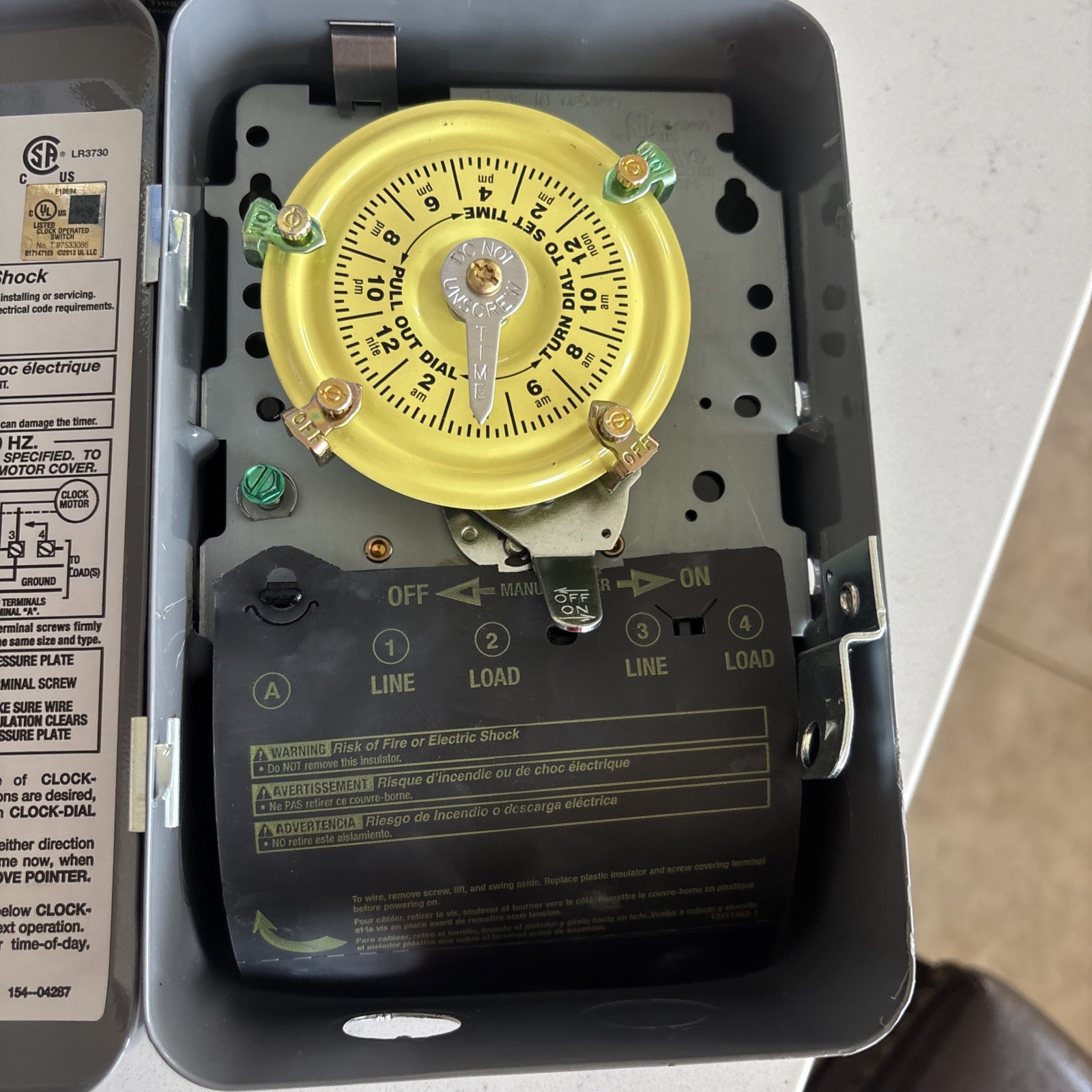 NEW Intermatic T104 Electromechanical Timer Switch, 40A 208-277 VAC 60hz