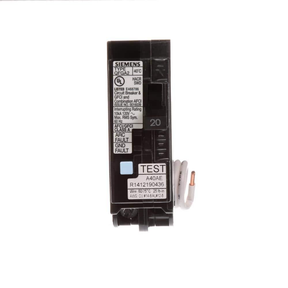 20 Amp AFCI/GFCI Dual Function Circuit Breaker