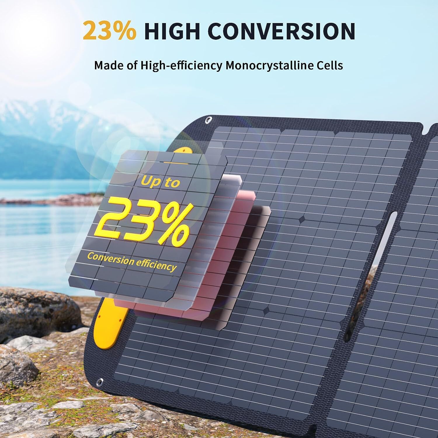 VTOMAN VS110 Portable Solar Panel 110W 19V, 23% Efficiency Foldable Solar Panel