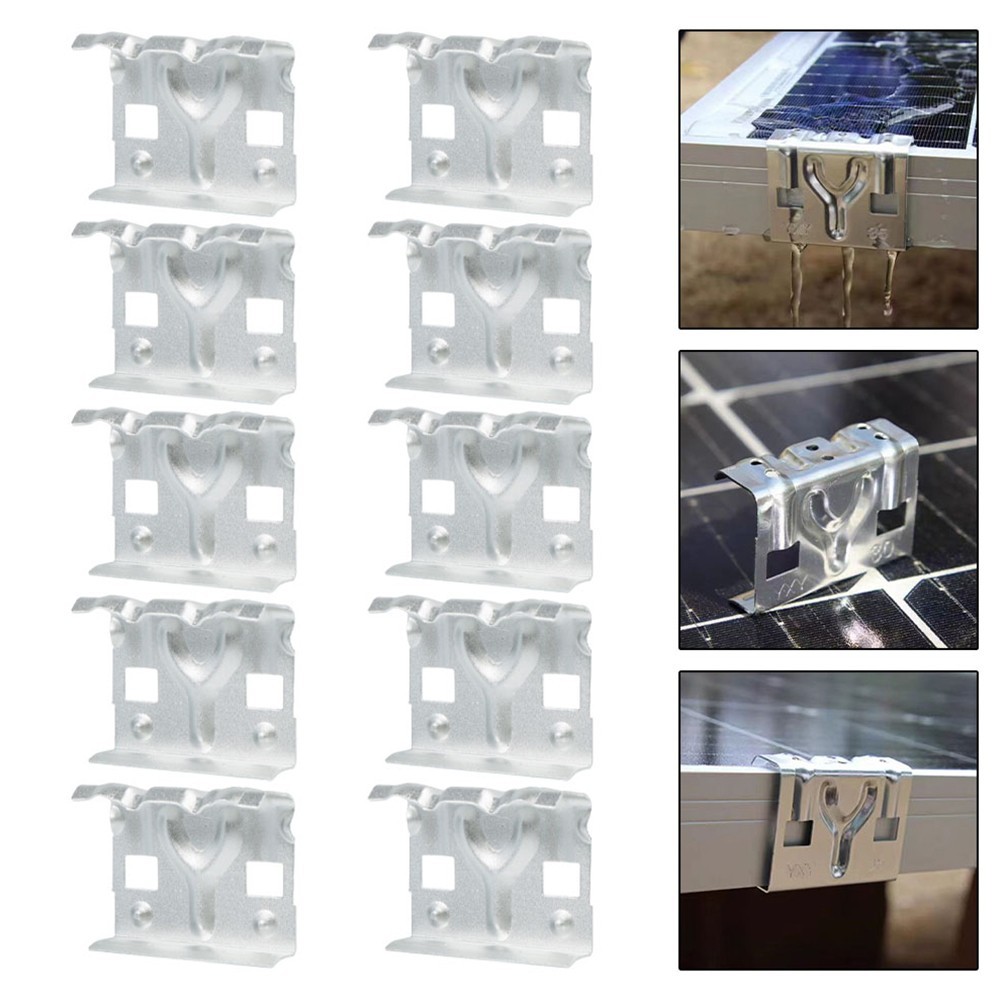 10 Pcs Aluminum Alloy Solar Panel Drain Clips for Efficient Water Drainage