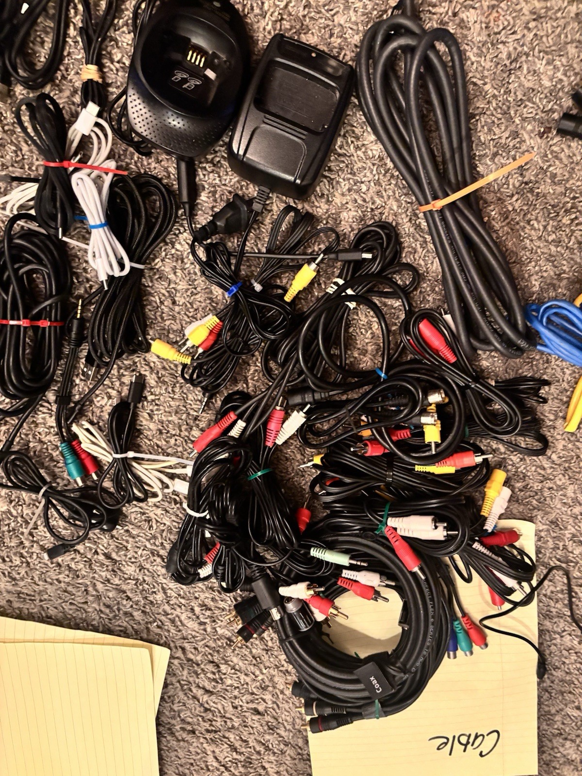 Laptop power Adapters AC Power Cords HDMI RCA Ethernet Cables Coaxial Cables LOT