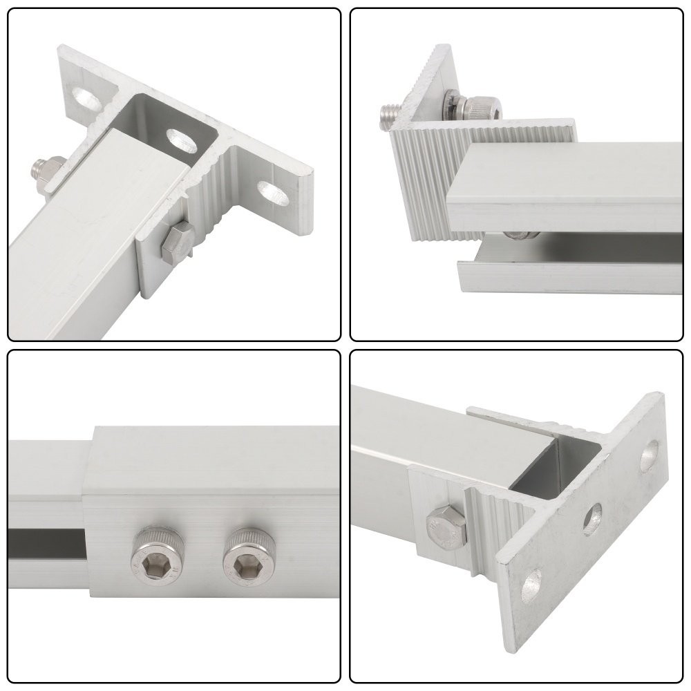 2 Set Adjustable Solar Panel Tilt Mount Brackets Aluminum Alloy Mounting Bracket