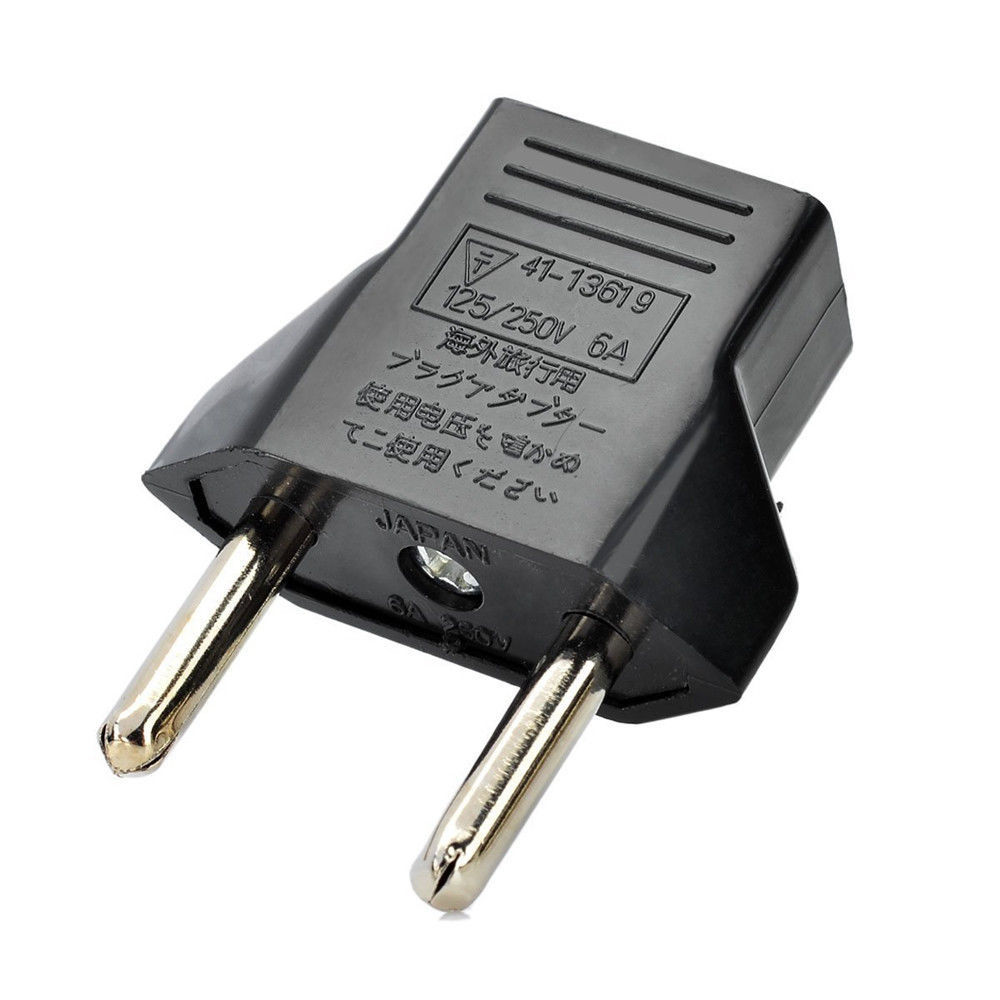 2 x European Euro EU to US USA Travel Wall Power Plug Outlet Converter Adapter