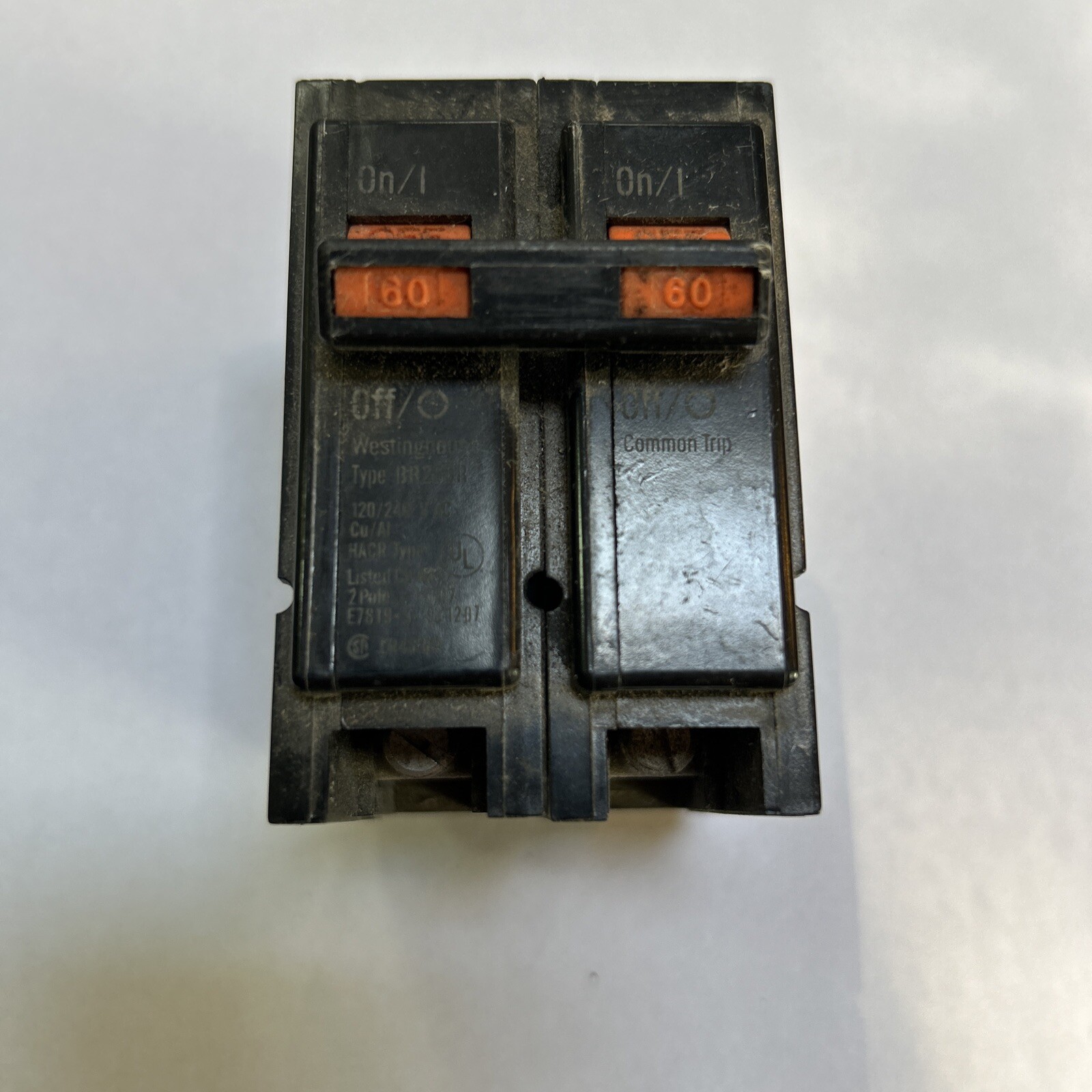 WESTINGHOUSE BR260R 60 AMP DOUBLE POLE 240 VOLT CIRCUIT BREAKER TESTED