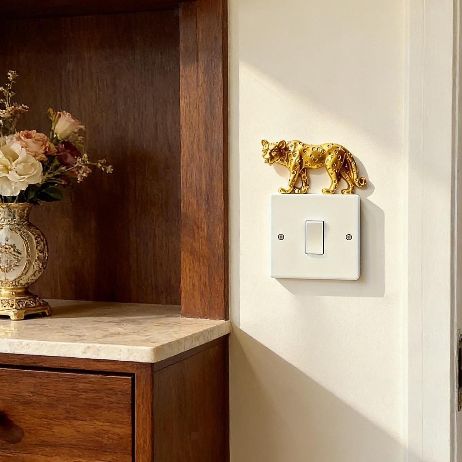 Wall Switch Decor Household Animal Ornament for Living Room Home Decoration