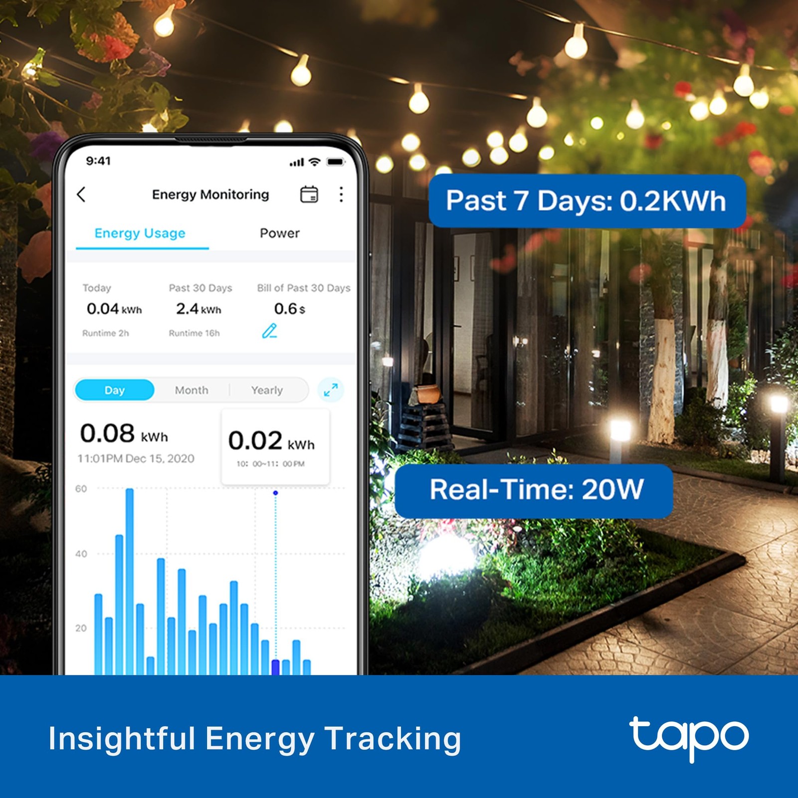 Tapo Outdoor Smart Dimmer Plug For Outdoor Lights Matter App Control Ip65