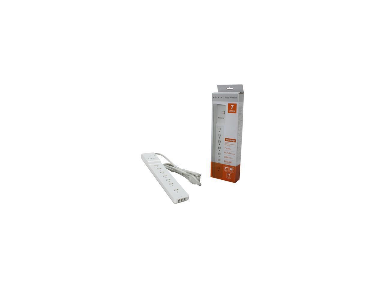 BELKIN BE107200-06 6 Feet 7 Outlets 2320 joule Home/office Surge Protector