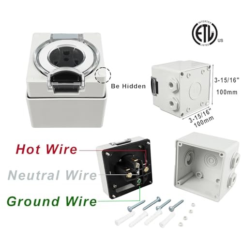 RV/EV Power Outlet Box. NEMA Power OutletBox, 30Amps 125/250Volt 14-30R