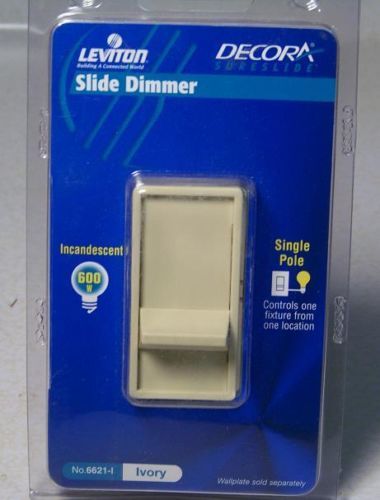 Leviton Decora Single Pole Slide Light Dimmer Switch Ivory (6621-I)