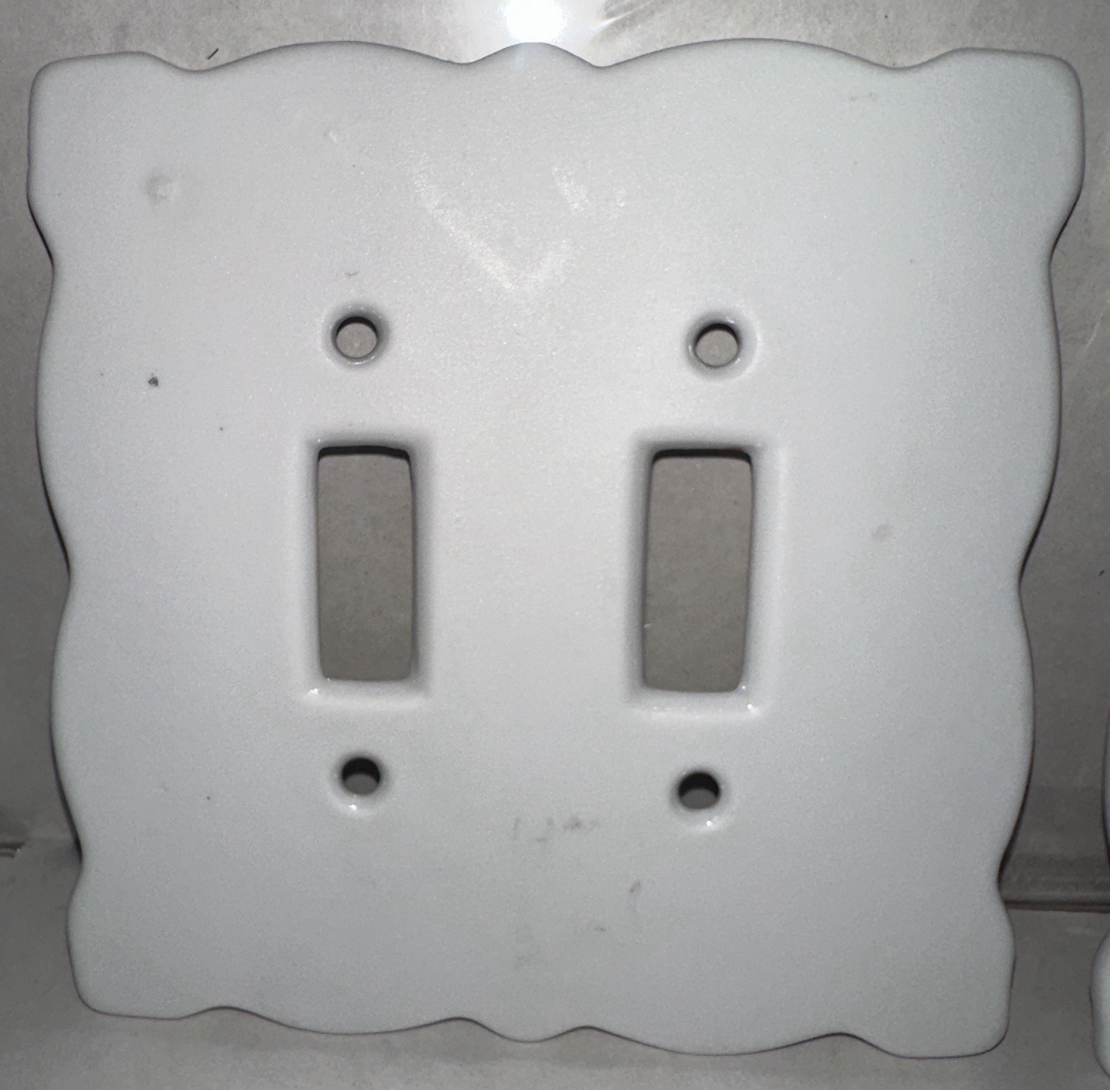 Vintage Hand Painted Ceramic Floral Light Switch Cover Plate Set Single Double