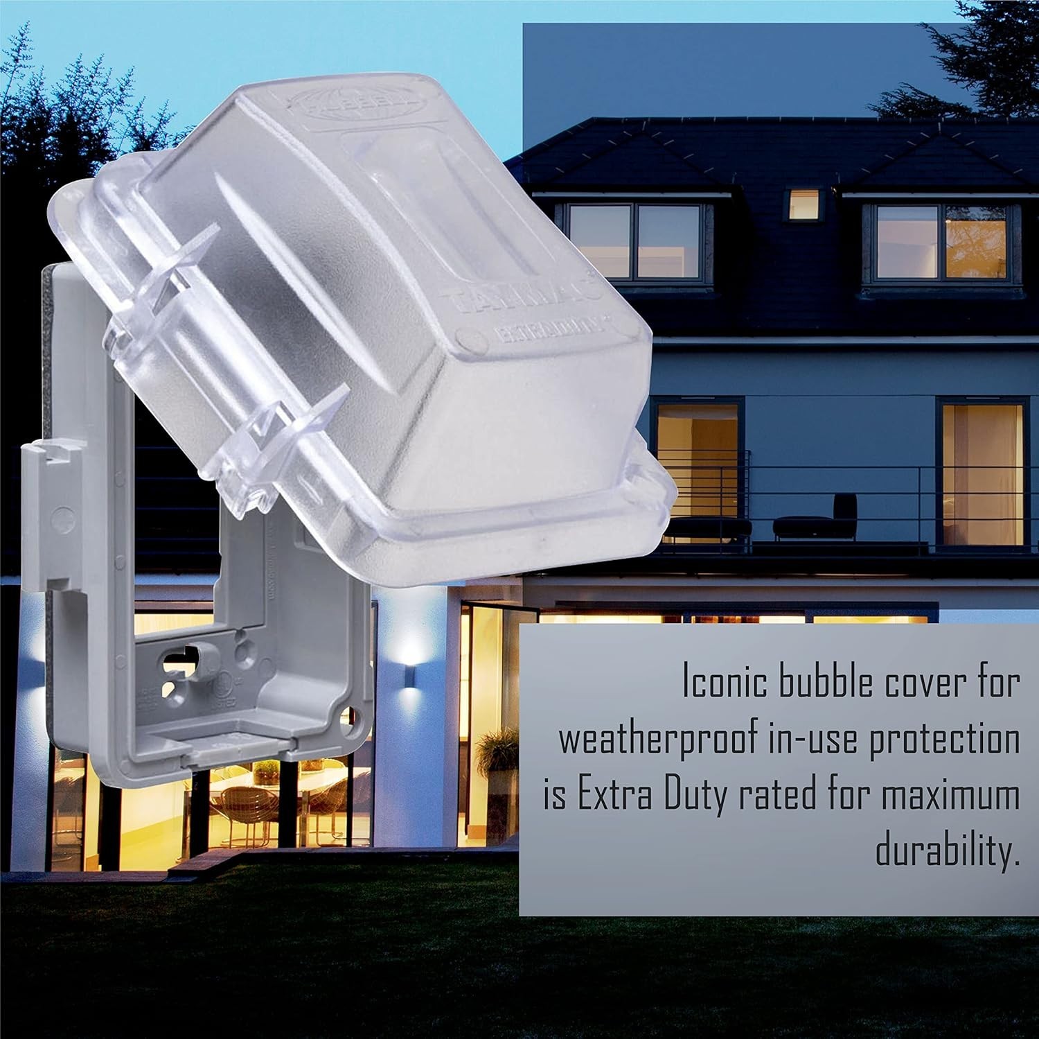 High-Impact Polycarbonate Extra Duty Weatherproof Cover for Outdoor Use 2.75″