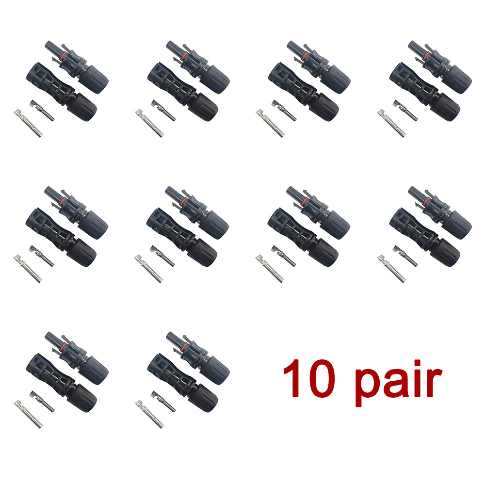 10 pair Solar Panel Photovoltaic Connectors Solar Cable Connectors 30A 1500V