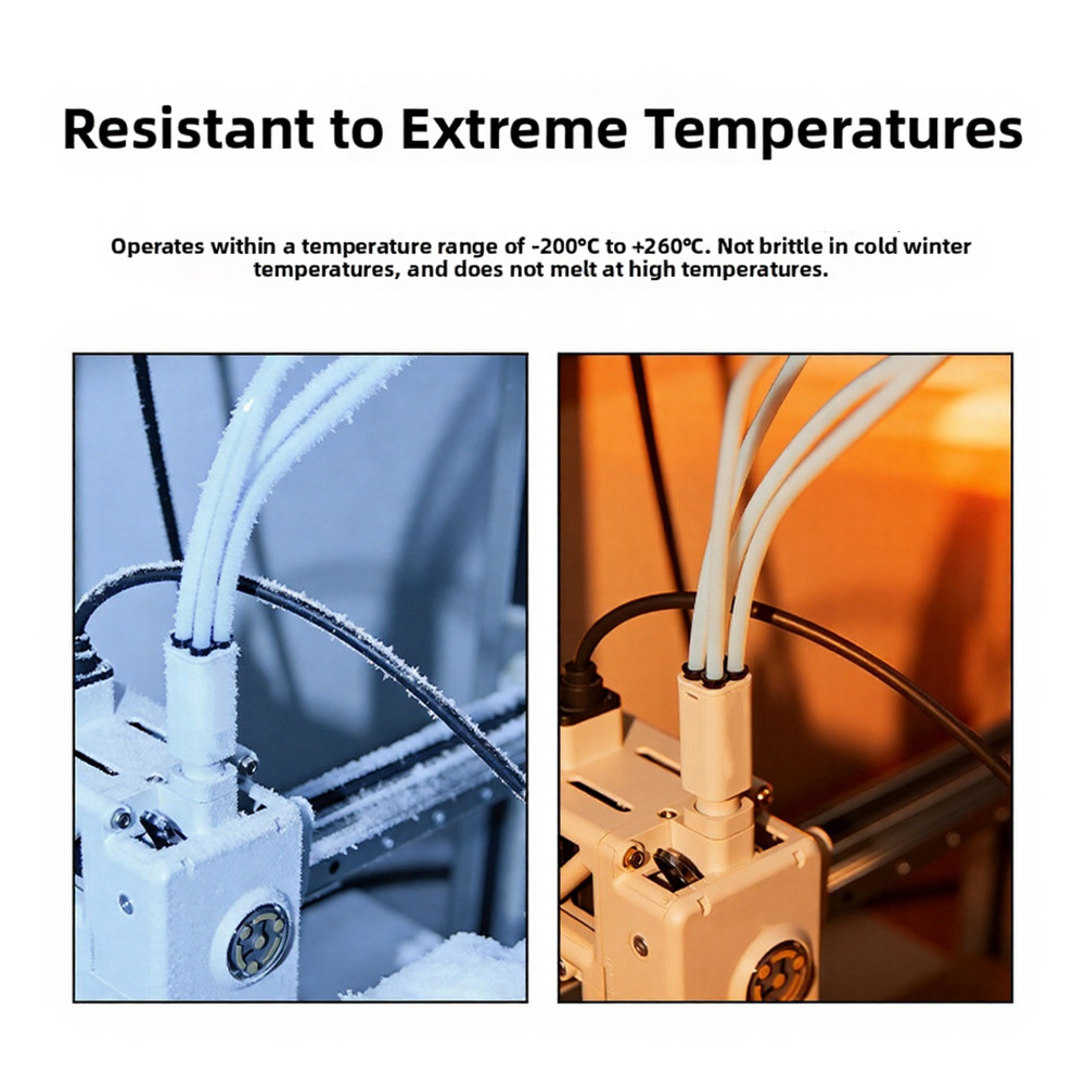 Temperature Resistant PTFE Tube 1.75mm for 3D Printer Hot End Applications