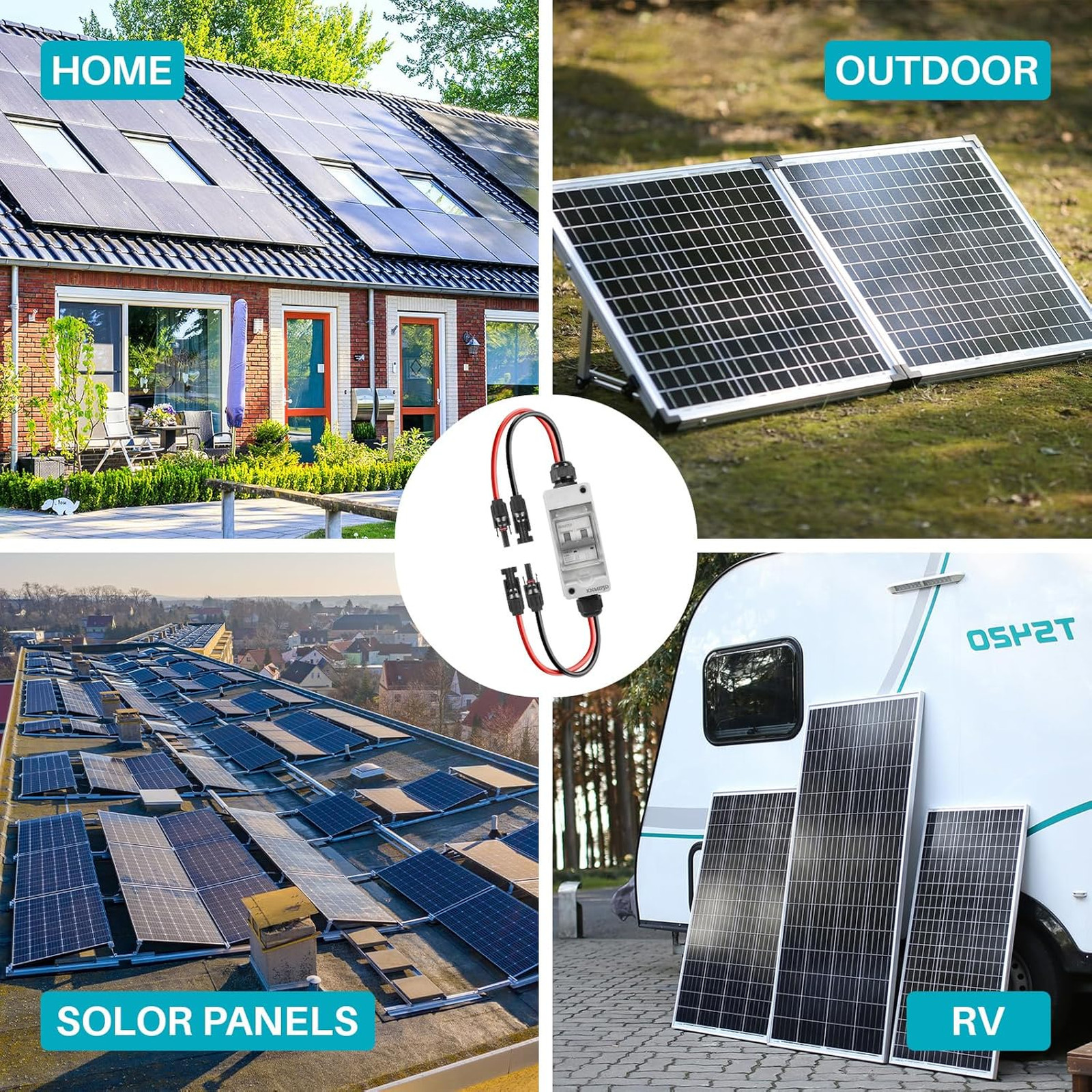 Solar Panel Disconnect Switch 400V 40A IP65 Waterproof Breaker Box for Solar