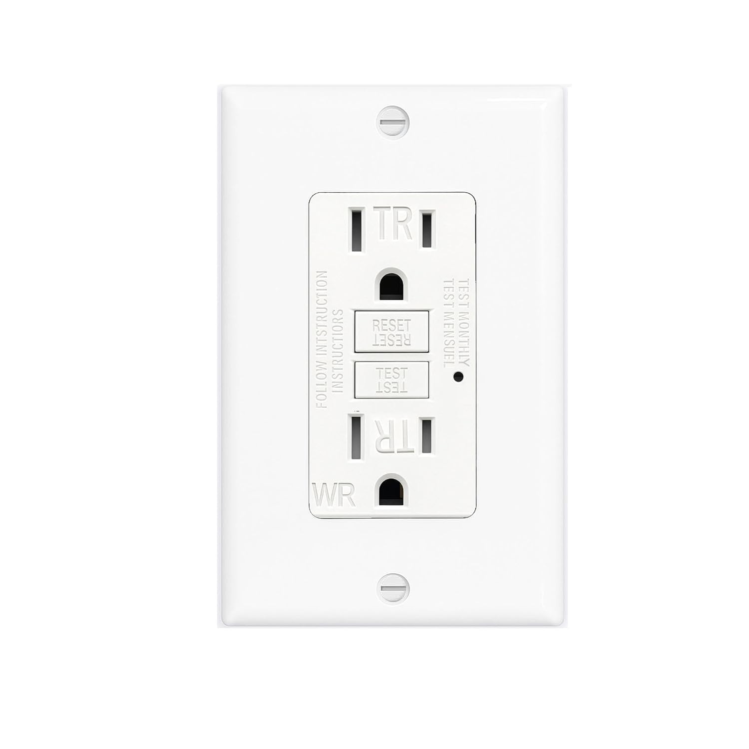 15 AMP-1 Pack GFCI Outlet WR White – Tamper Resistant, Weather Resistant GFI …