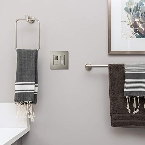 Silver Low Profile Wall Plate Modern Easy Install Scratch Resistant for Decor…