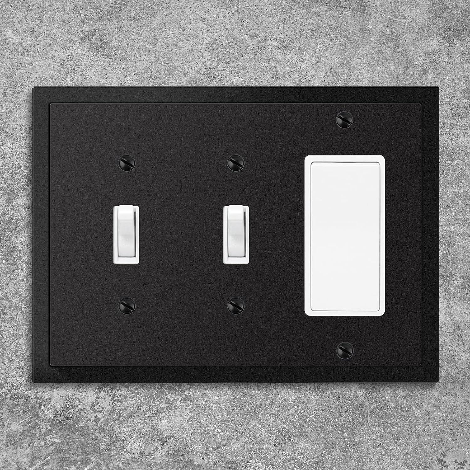 Modern Edge Decorative Wall Plate Switch Plate Outlet Cover, Durable Solid Zi…