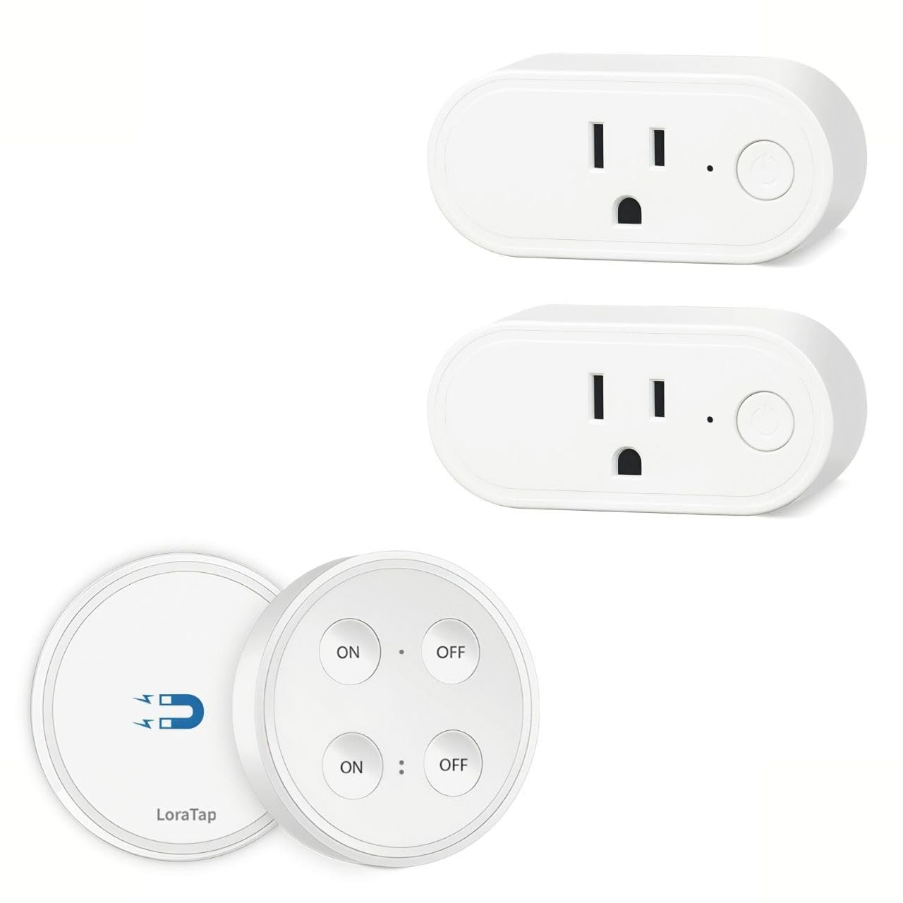 Wireless Outlet 2 Pack – Ergonomic Round Remote Comfort Grip! + Magnetic Wall…