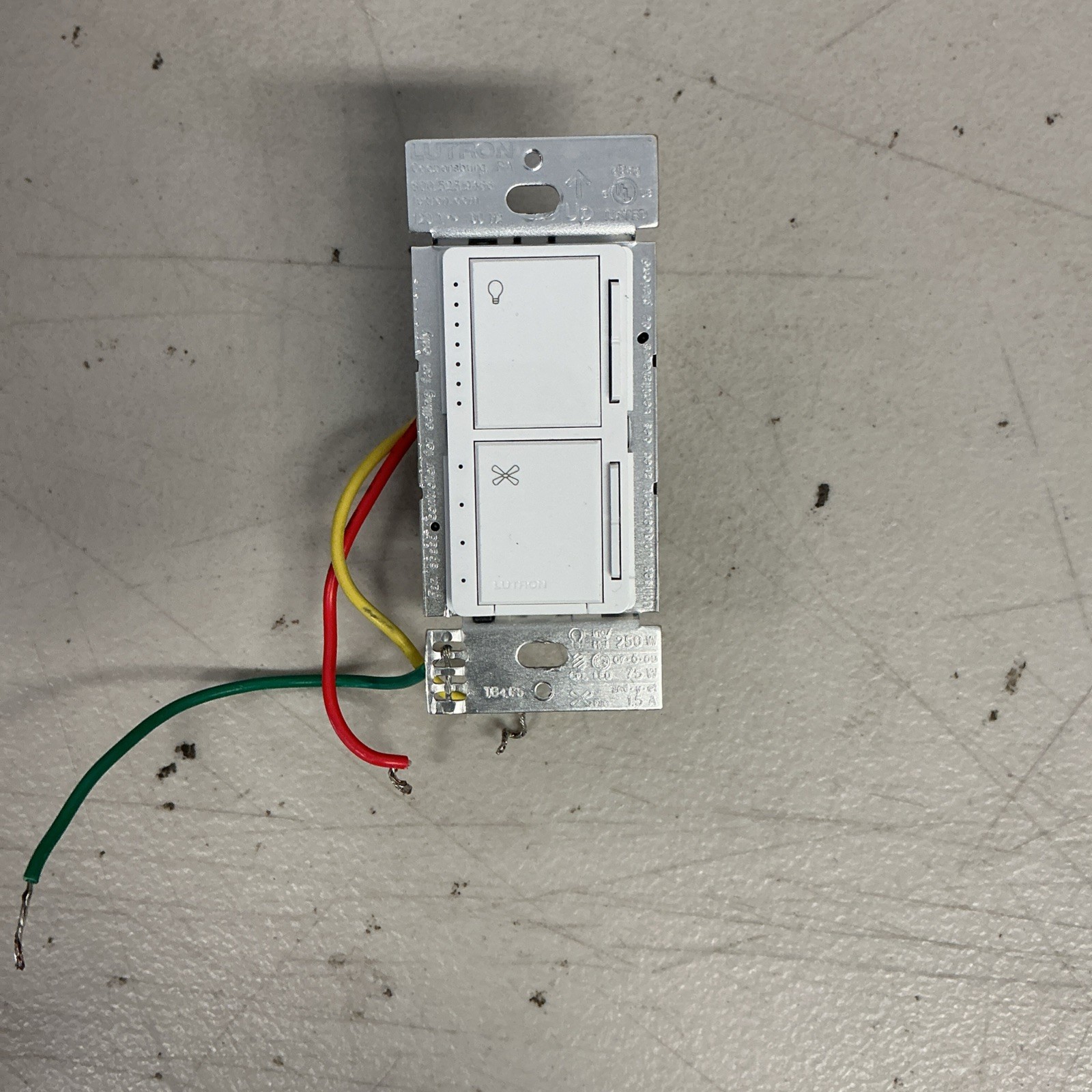 LOT OF 15 -Lutron Maestro Fan Control and Light Dimmer – White – #9264 -USED