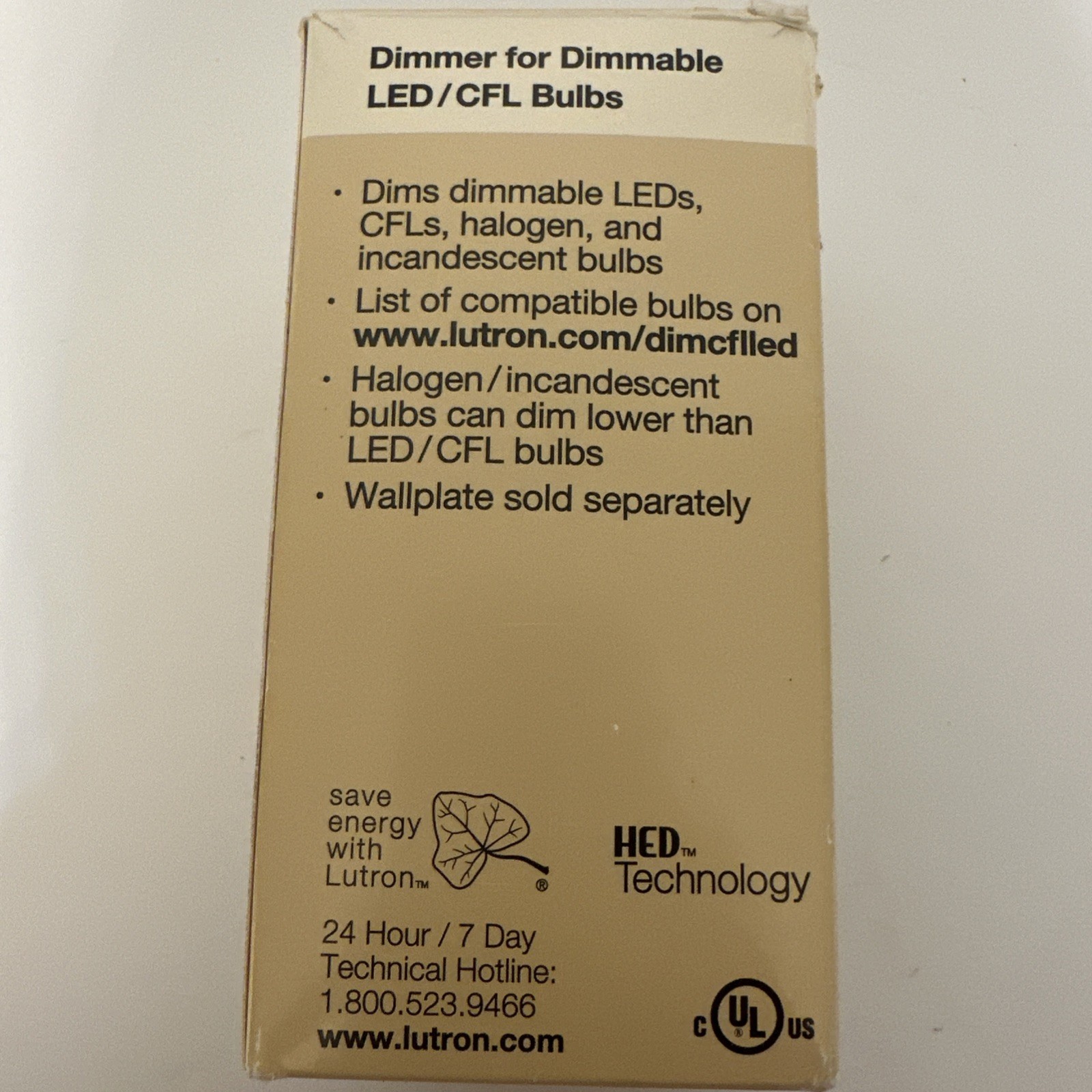 Lutron DVCL-153P-IV Diva Dimmable CFL/LED Dimmer Ivory 120V ~ 60Hz NIB