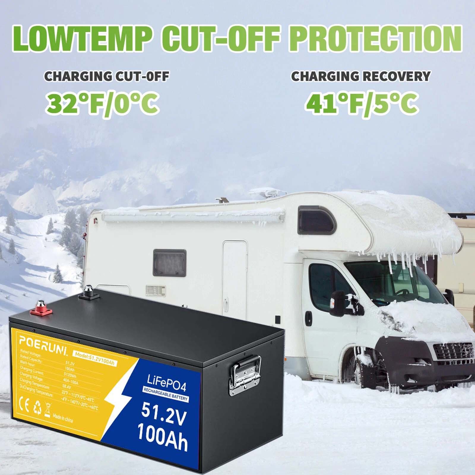 NEW 48V 100Ah LiFePO4 Lithium Battery 5120Wh W/ 58.4V 20A Charger For Golf Cart