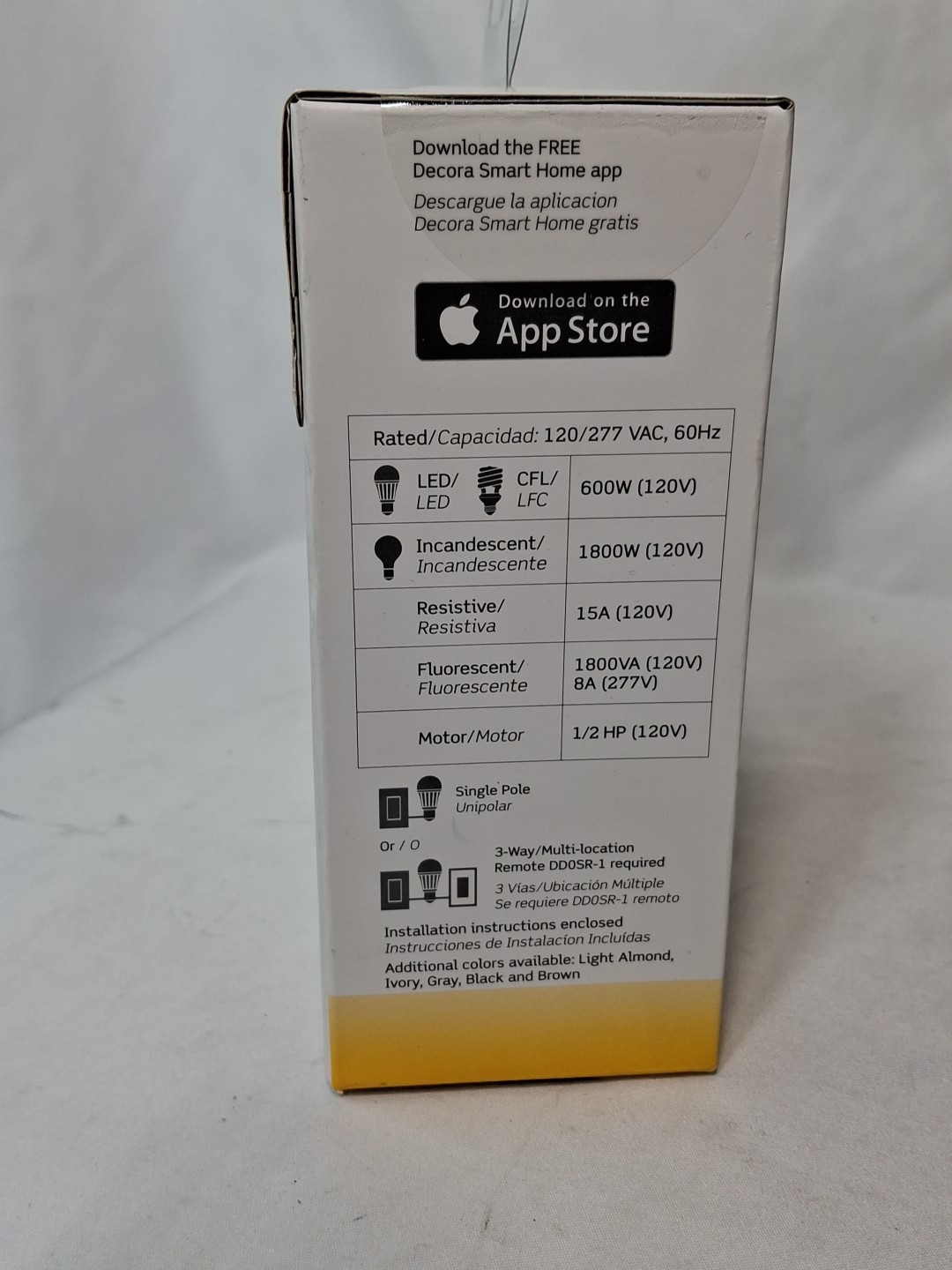Leviton Smart Switch with wall plate DH15S-2RW HomeKit Apple Compatible