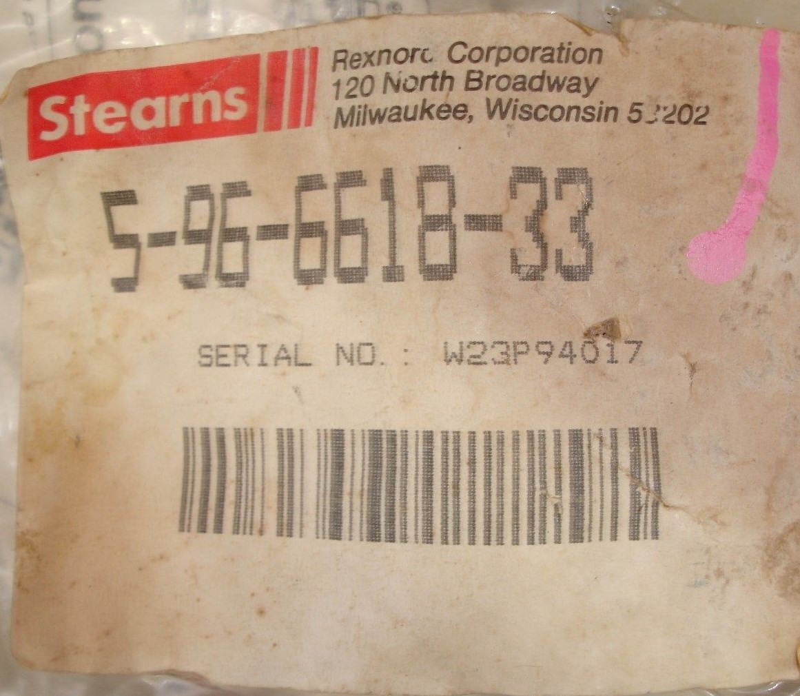 New Stearns Brake Coil Kit 5-96-6618-33 200VDC 6-3-62000-09 coil