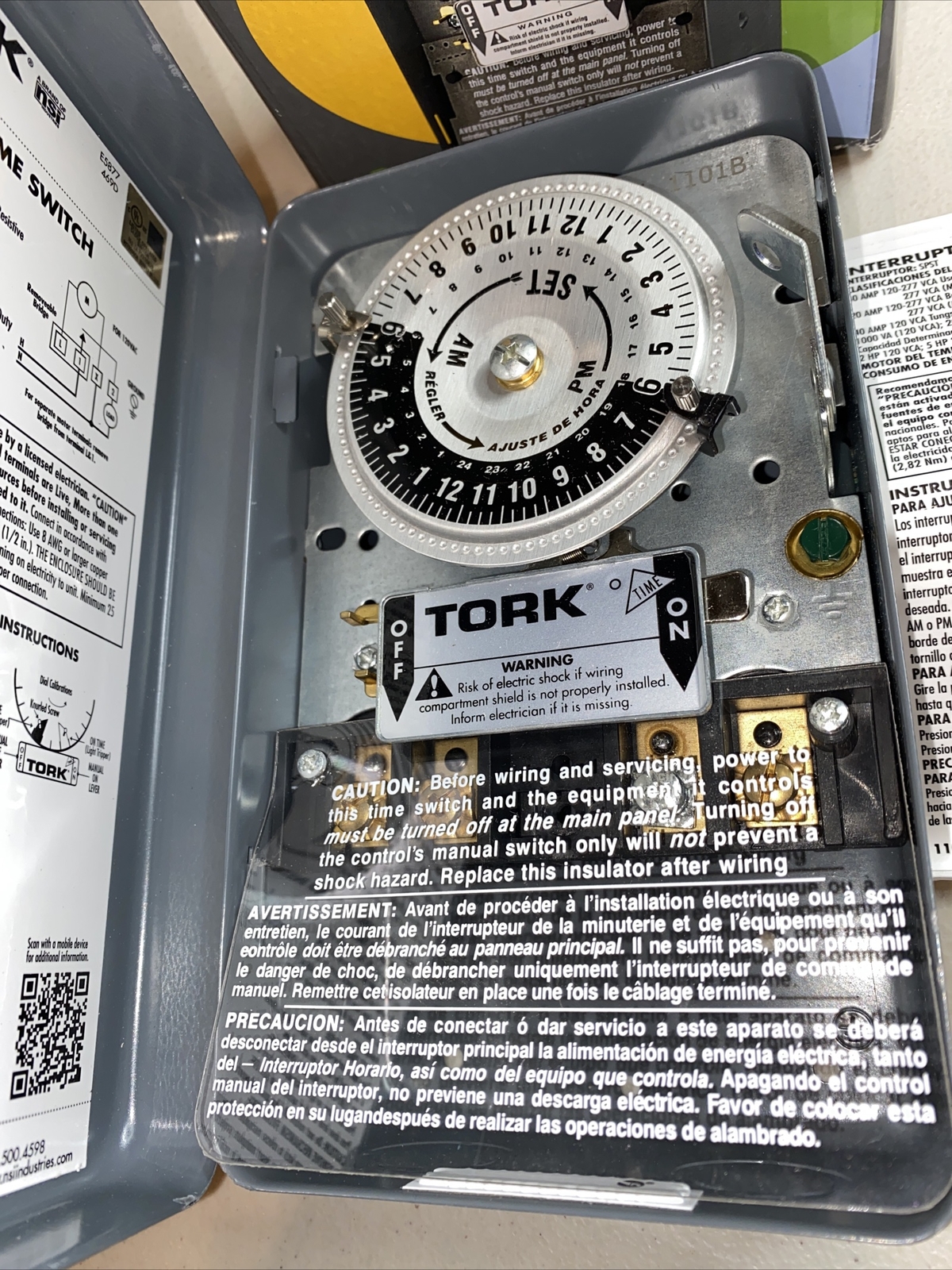 TORK Mechanical Time Switch 40 Amp 1 Channel 24 Hours Indoor for Same Time Day