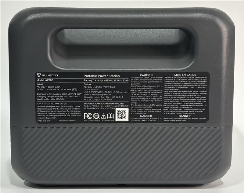 BLUETTI AC50B 700W 448Wh Portable Power Station