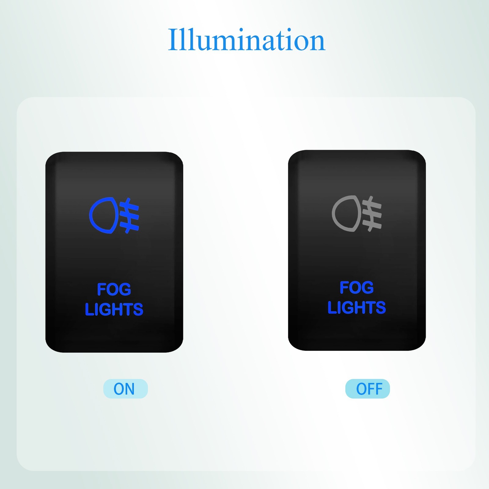 Blue Led Push Button Switch ON OFF/(ON) OFF With Cable For Toyota Landcruiser