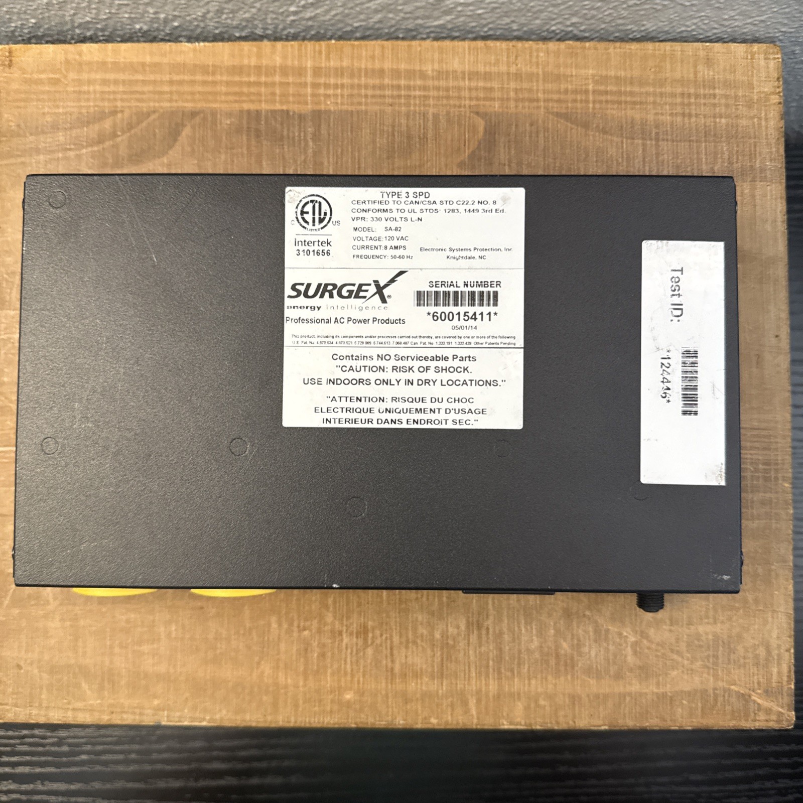 SurgeX Flatpak 120VAC 8AMPS Max Surge Suppressor SA-82