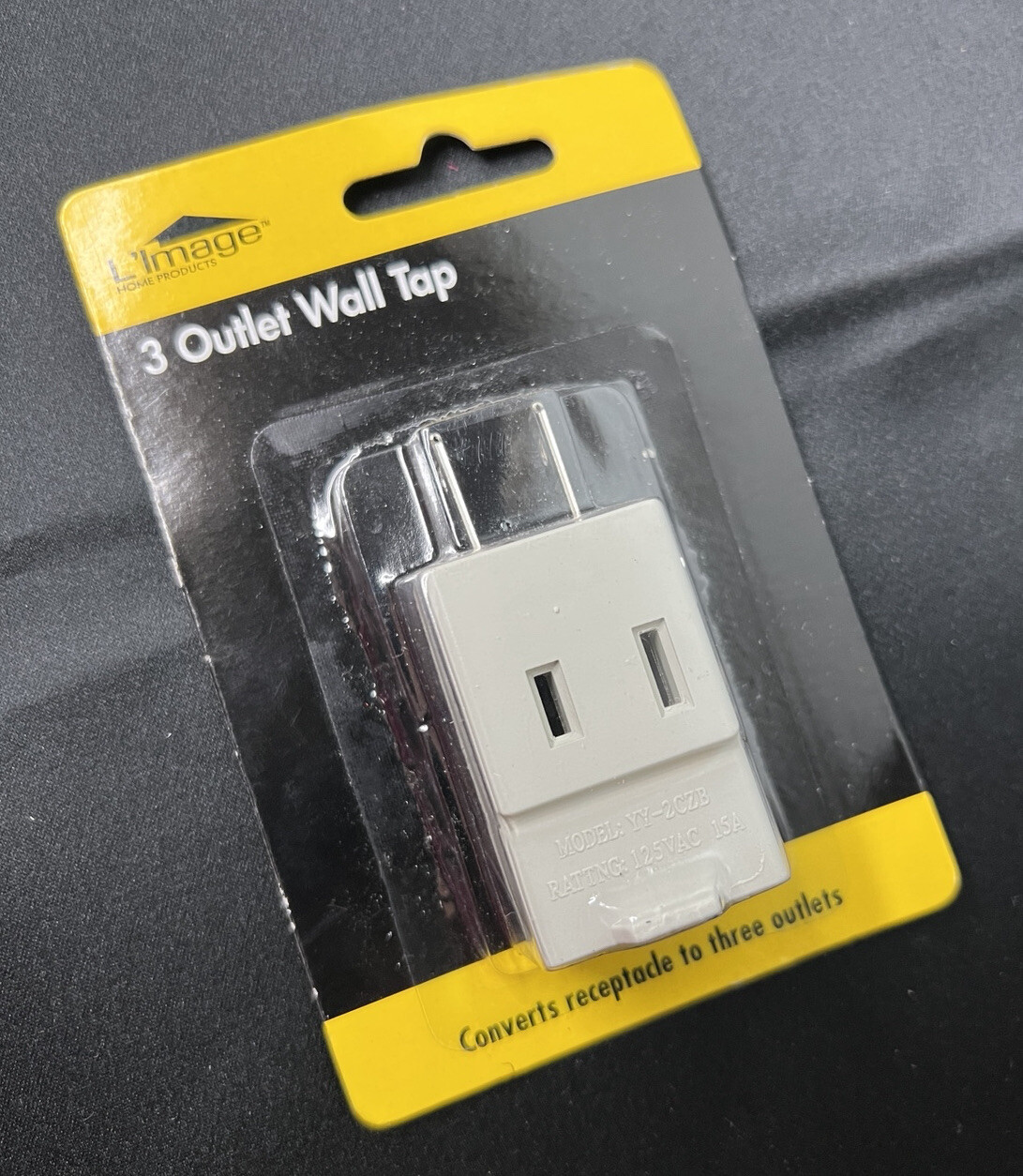 L’Image 3 Outlet Wall Tap – Converts Receptacles To Three Outlets, Gray